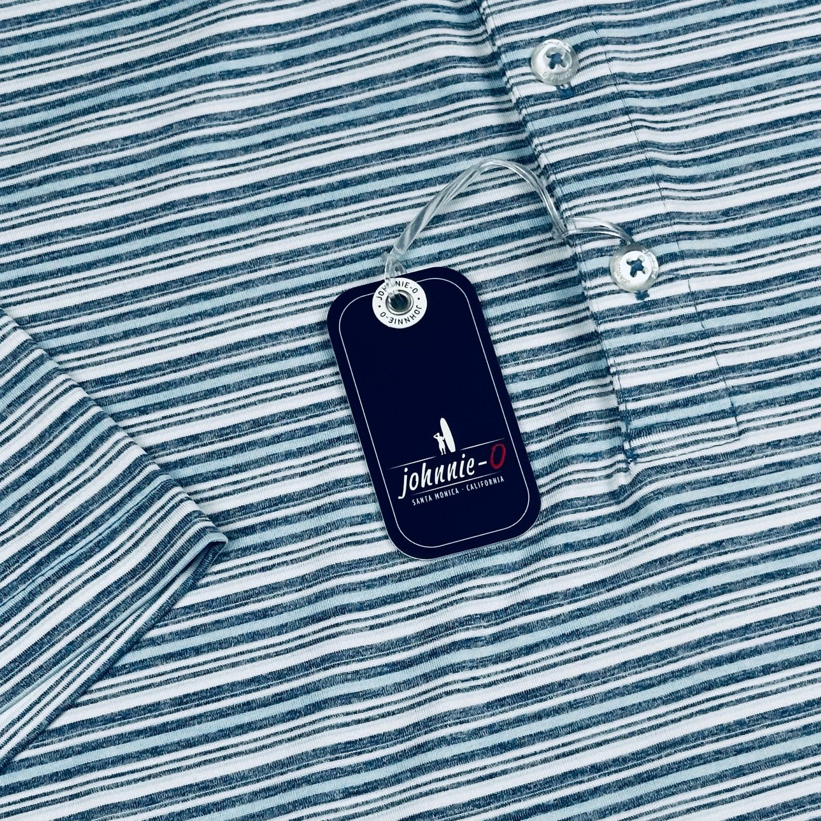 johnnie-O johnnie-O Men’s Small Richie Navy Stripe Golf Polo Shirt Size US S / EU 44-46 / 1 - 7 Thumbnail