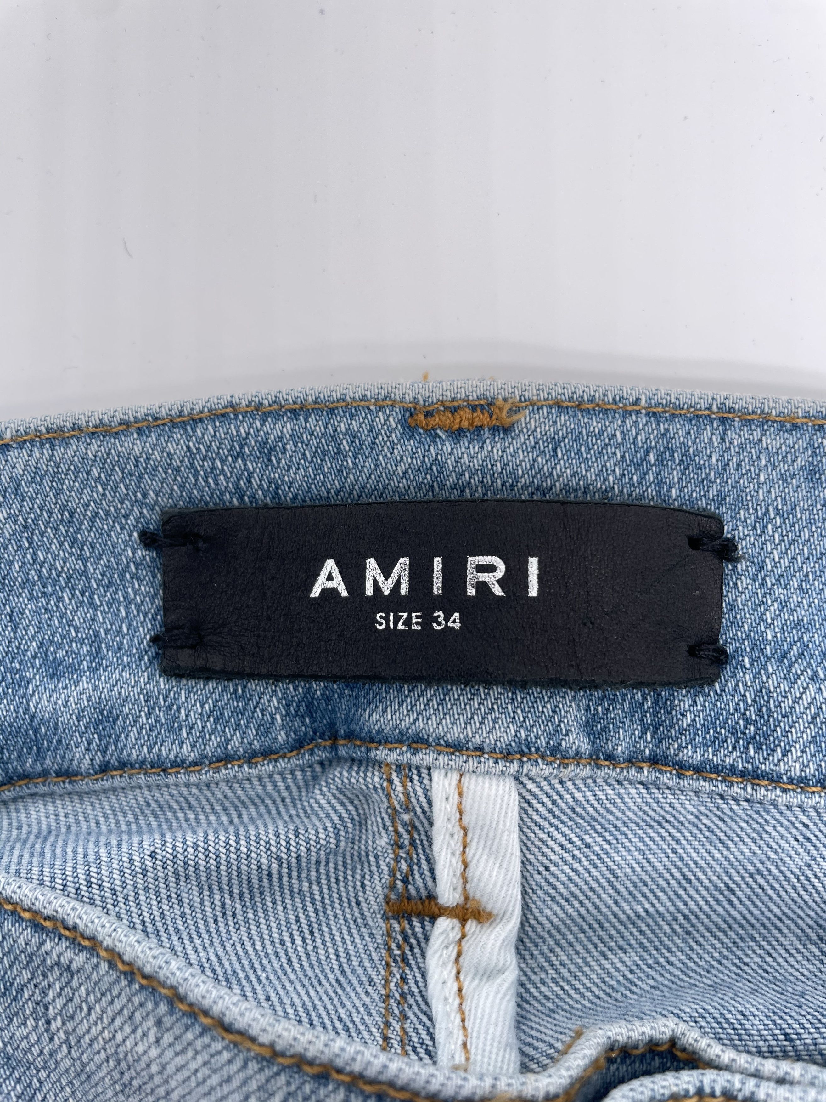 Amiri AMIRI (Zig Zag Light Indigo Jeans) Size US 34 / EU 50 - 6 Thumbnail