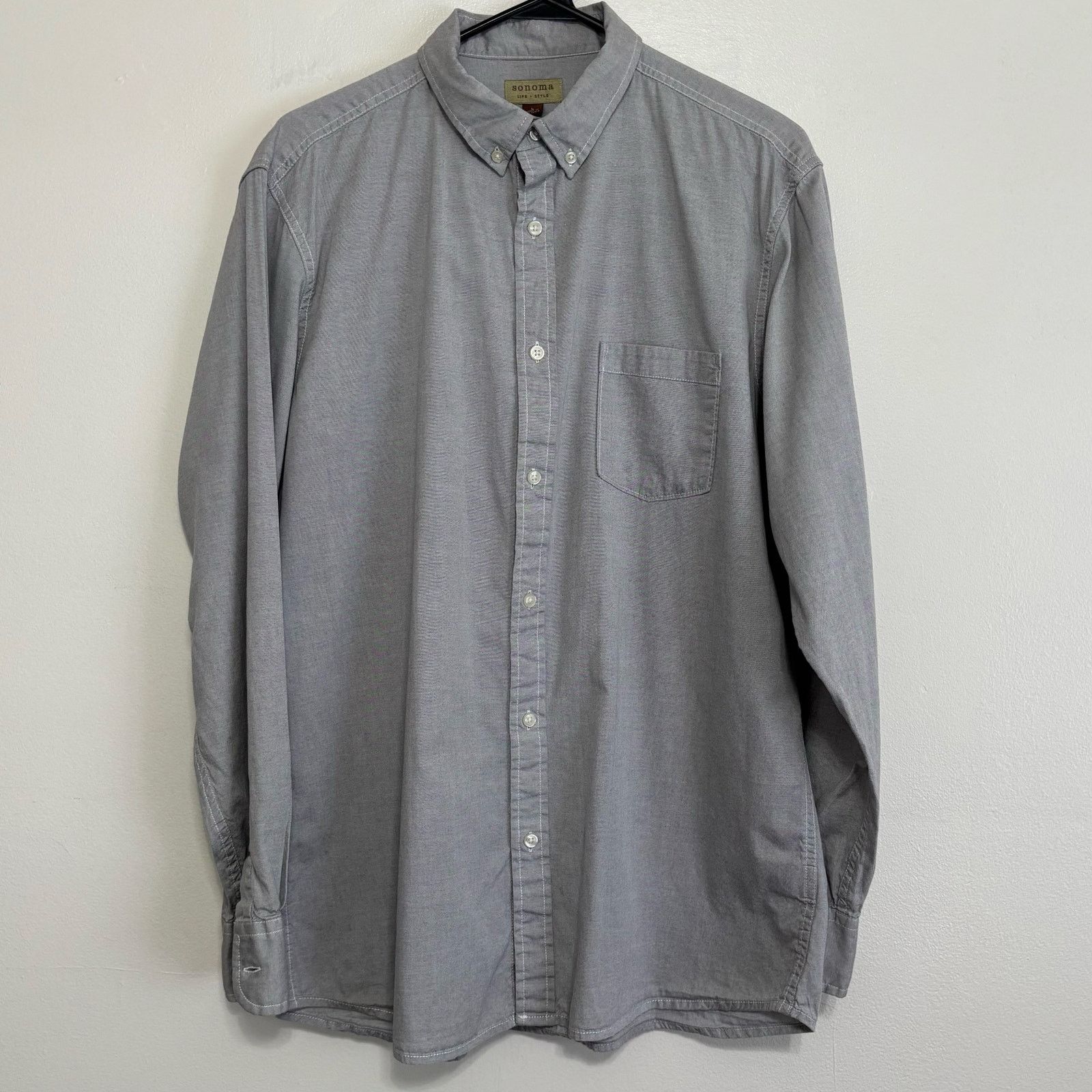 Other Sonoma Gray Long Sleeve Button Down Shirt Size Large Size US L / EU 52-54 / 3 - 1 Thumbnail
