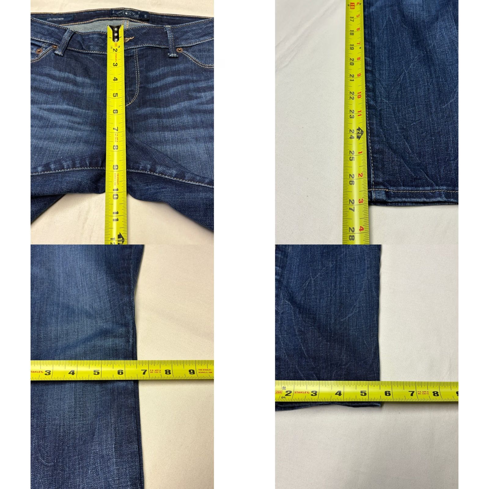 Lucky Brand Lucky Brand Lolita Capri Jeans Hobart Dark Wash Denim Size W32xL27 Women Cotton Blend 5-Pocket Stretch Crop Size 28" / US 6 / IT 42 - 9 Thumbnail
