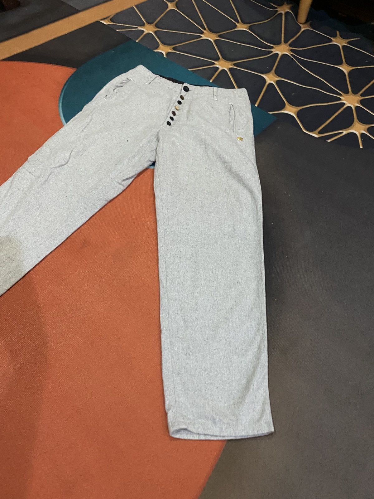 Other Clip.tab Marine Pêche French Work-Inspired Grey Trousers Size 30" / US 8 / IT 44 - 15 Thumbnail