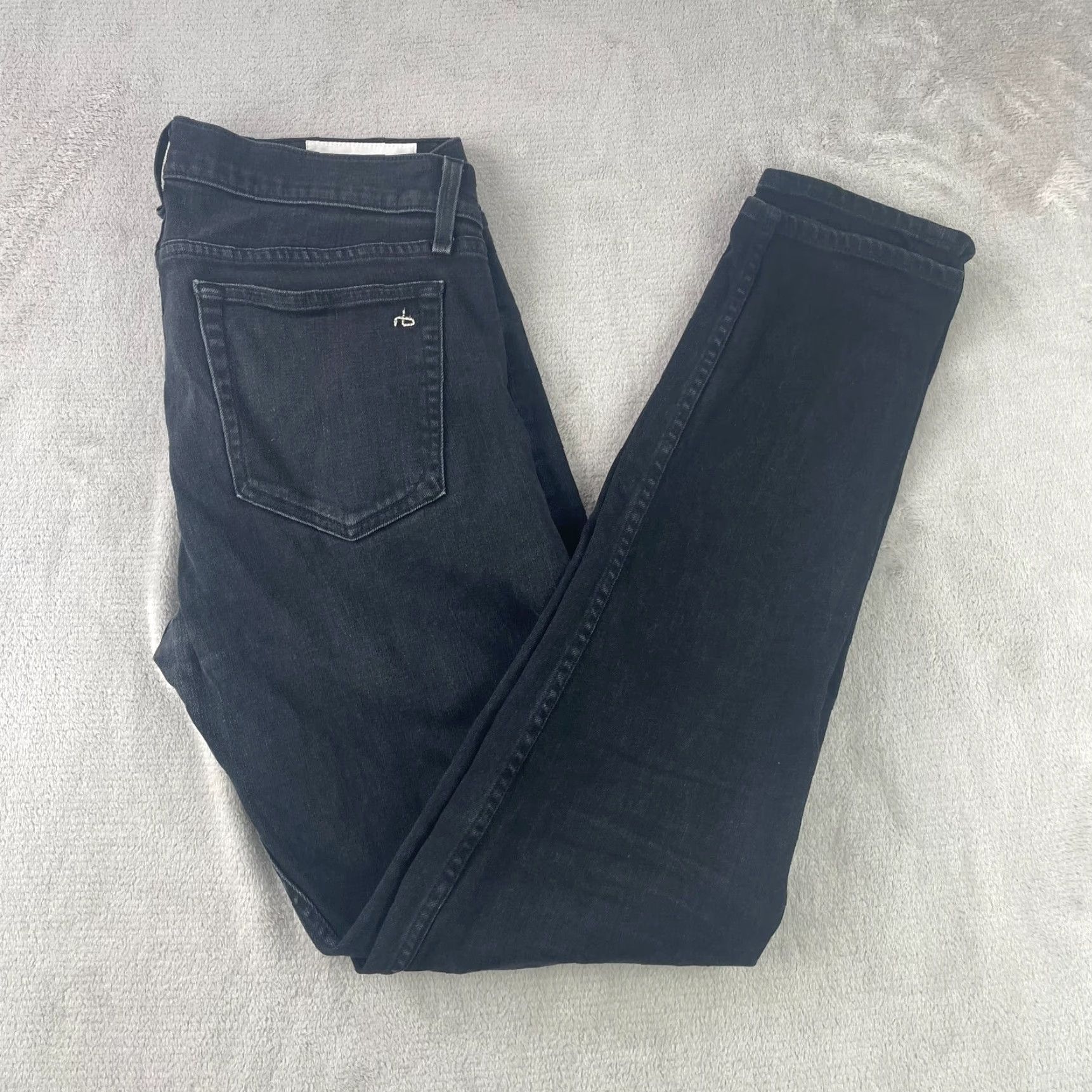 Rag & Bone Rag & Bone Jeans Men 36x33 Black Fit 1 Skinny Leg Button Fly Designer Denim USA Slim Rise Mid 36 in Inseam 33 in 5-Pocket Mens Denim Shirt? Size US 36 / EU 52 - 2 Thumbnail
