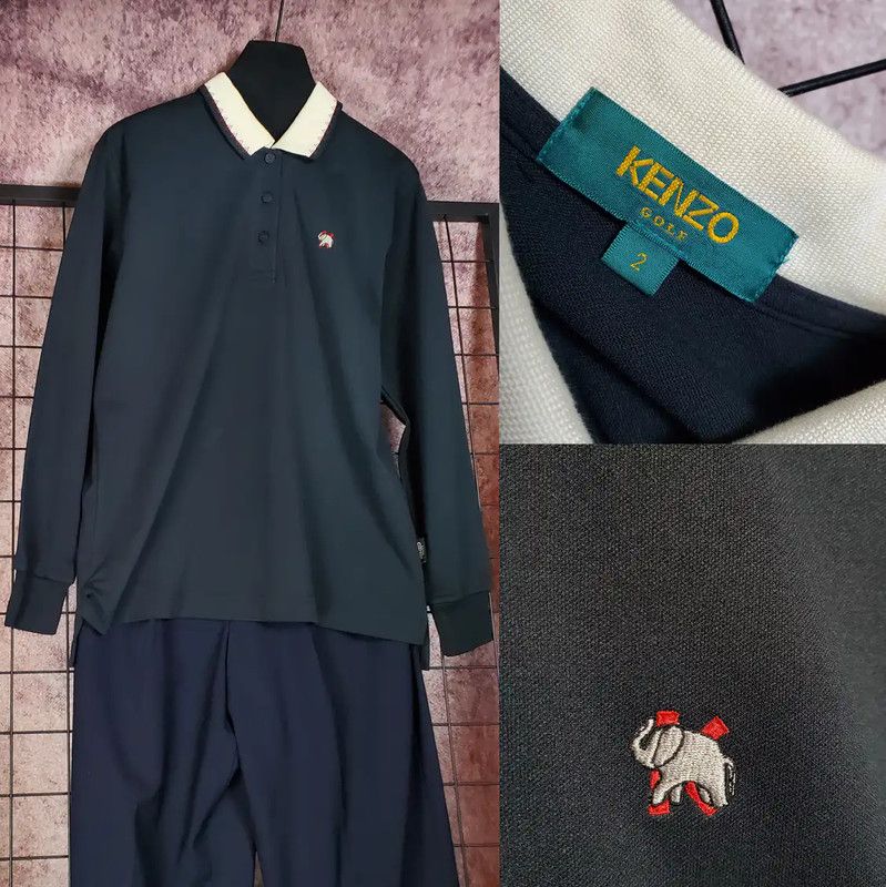 Kenzo KENZO Long Sleeve Polo Shirt for Men 0089 Size US M / EU 48-50 / 2 - 1 Thumbnail