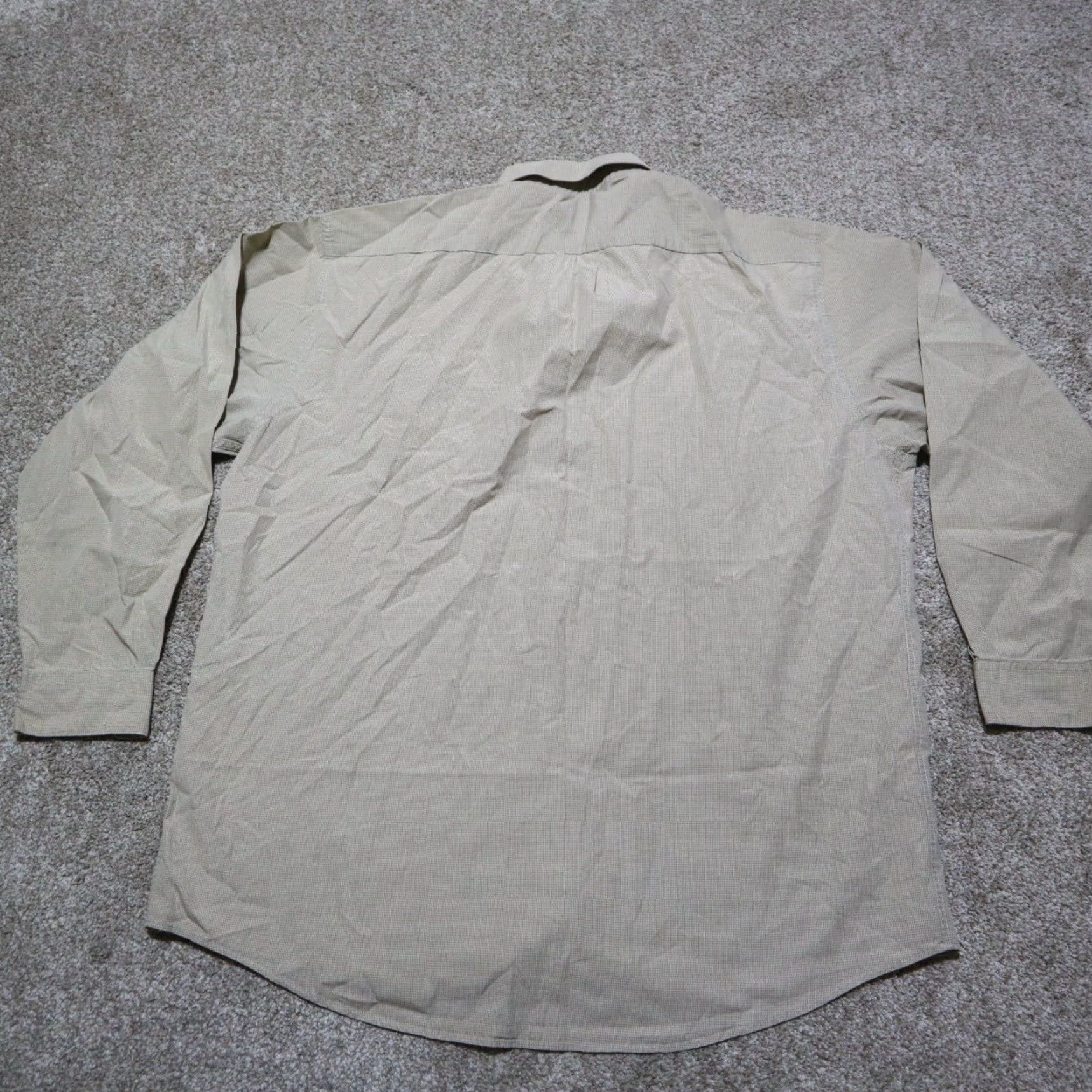 Perry Ellis VINTAGE Perry Ellis Shirt Adult Regular 17 34-35 Brown Cotton Button-Up Casual Mens Size US XL / EU 56 / 4 - 8 Thumbnail