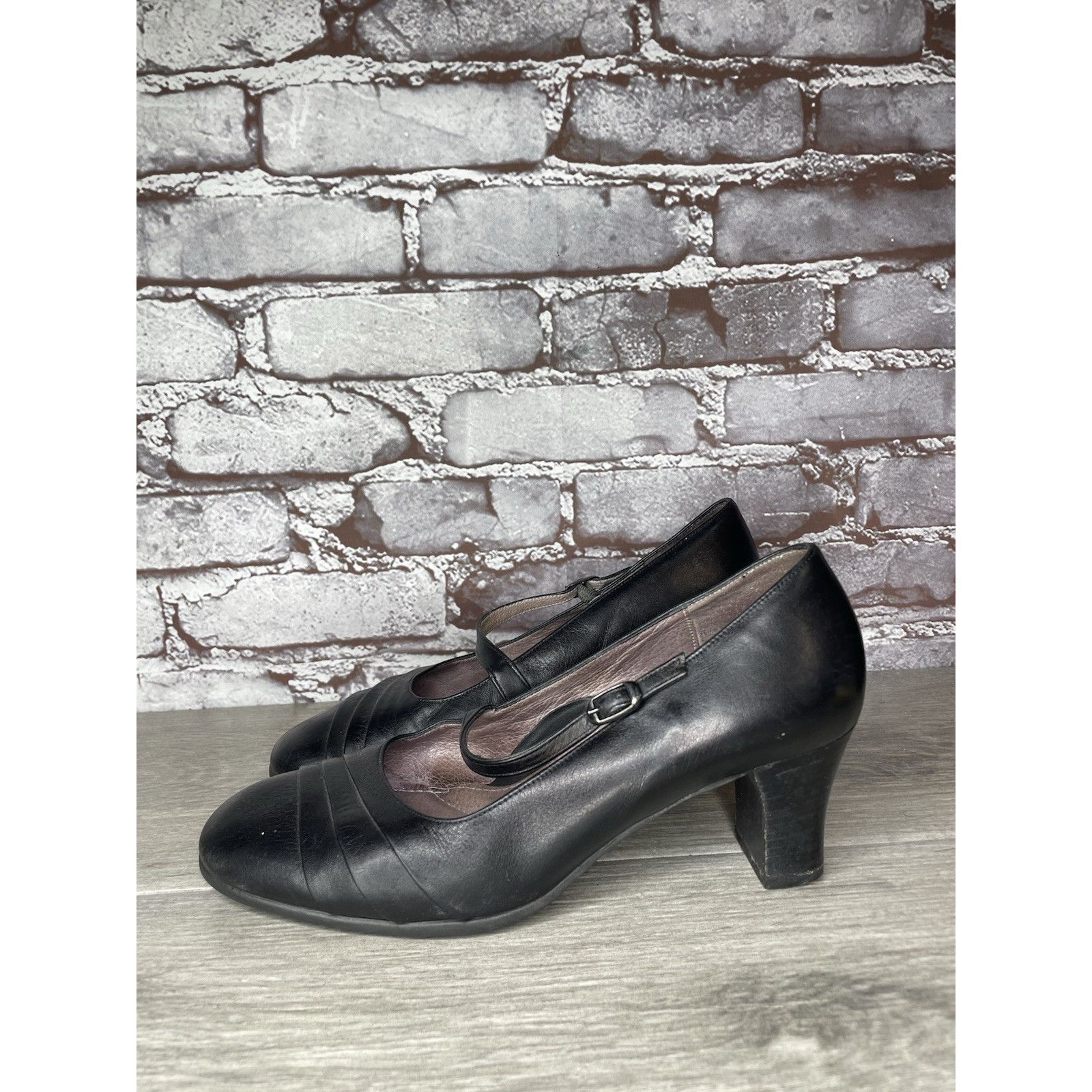 Beautiful Ful BeautiFeel Classic Black Mary Jane Heels Ankle Strap Latex S Size US 8 / IT 38 - 7 Thumbnail