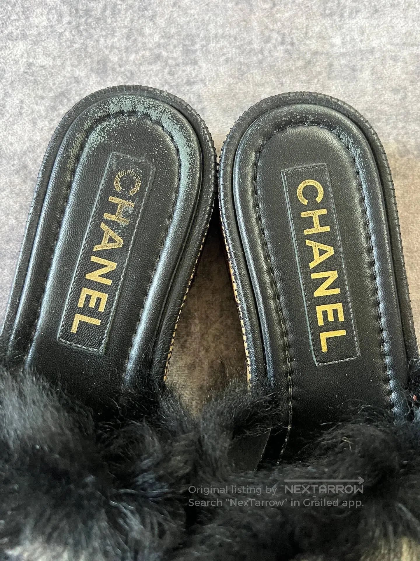 Chanel Chanel Furry Logo Slides| Size US 6.5 / IT 36.5 - 3 Thumbnail