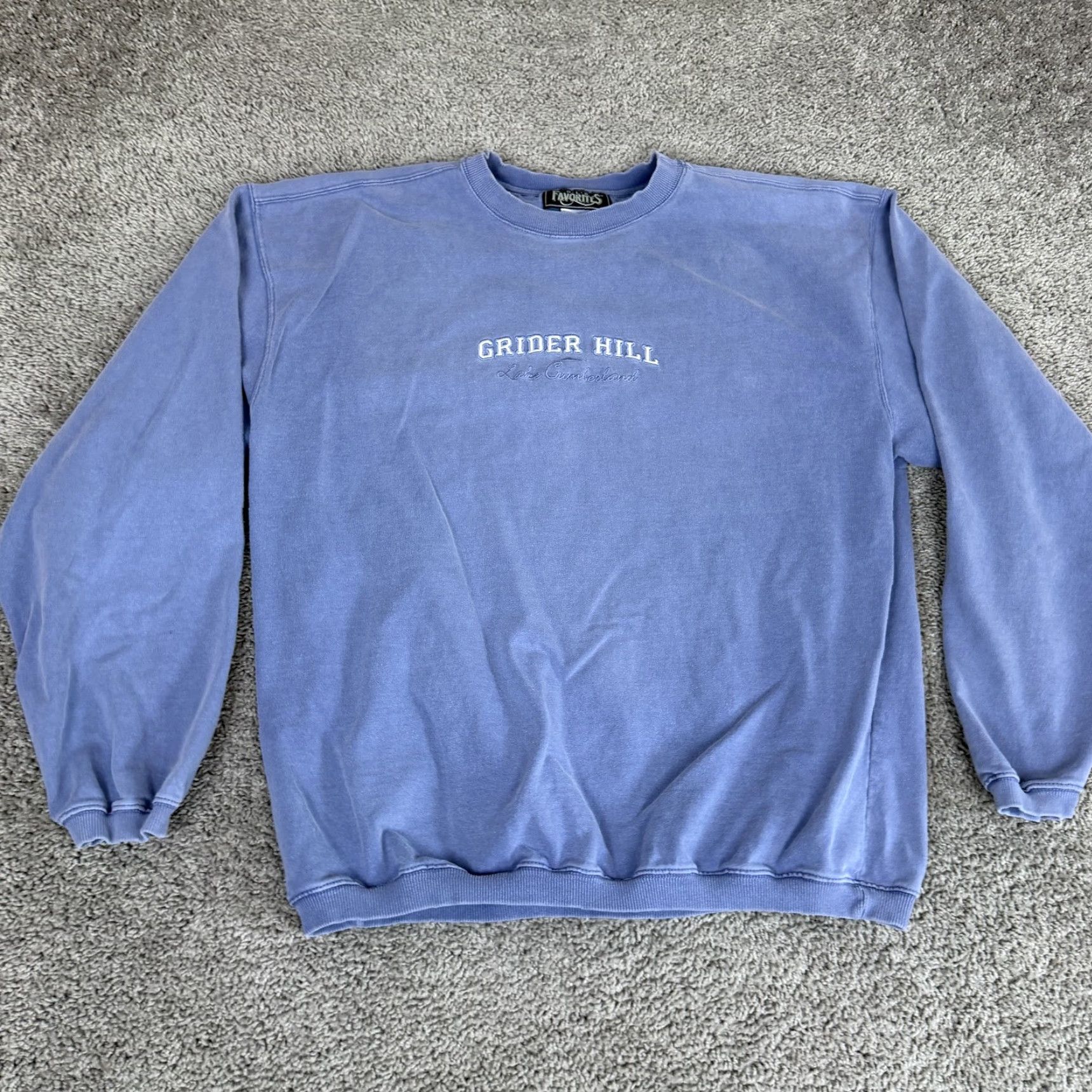 Vintage VINTAGE Grider Hill Lake Cumberland Sweatshirt Mens XL Kentucky Blue Fleece Embroidered Graphic Print Size US XL / EU 56 / 4 - 2 Thumbnail