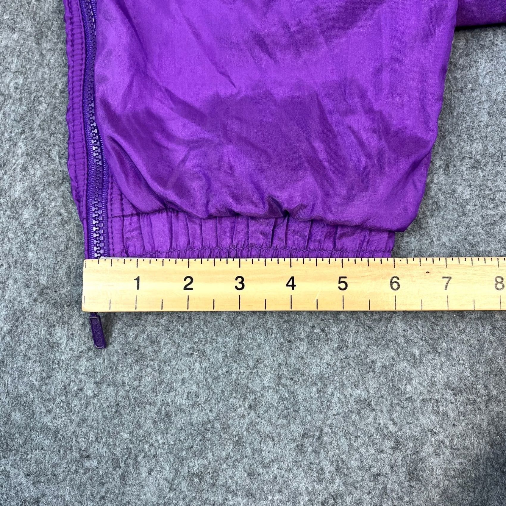 Nike VINTAGE Nike Mens Track Pants Shell L Purple Challenge Court 80s Tennis Agassi 80s Size US 33 - 3 Thumbnail
