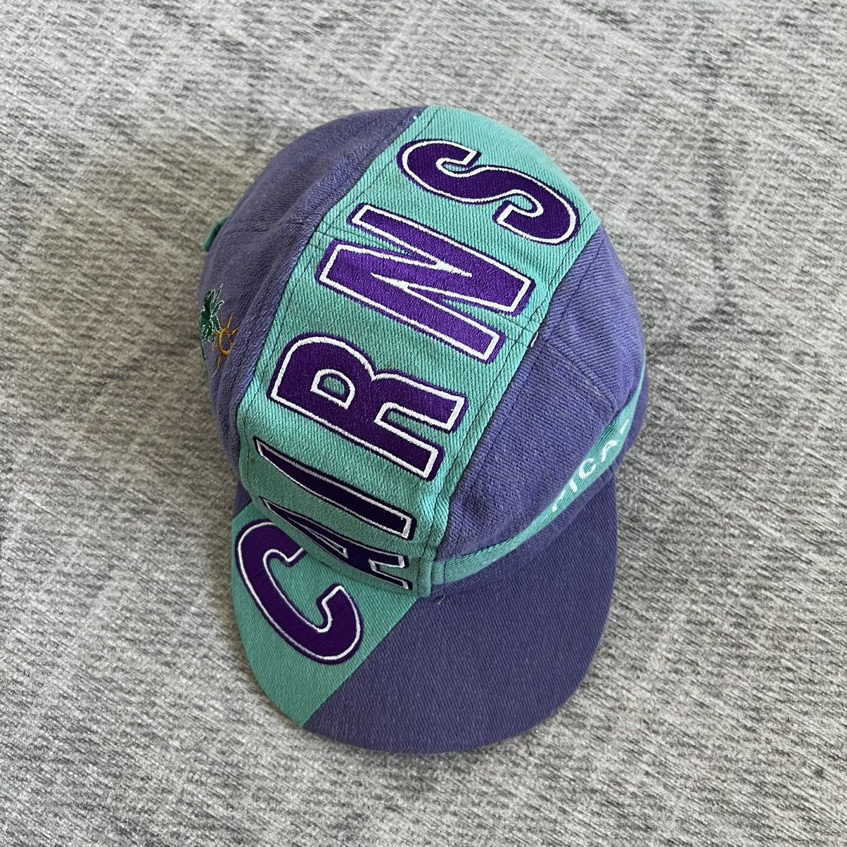 Vintage Vintage 1990s Cairns Australia Logo Blue/Purple Velcro Hat Size ONE SIZE - 2 Thumbnail