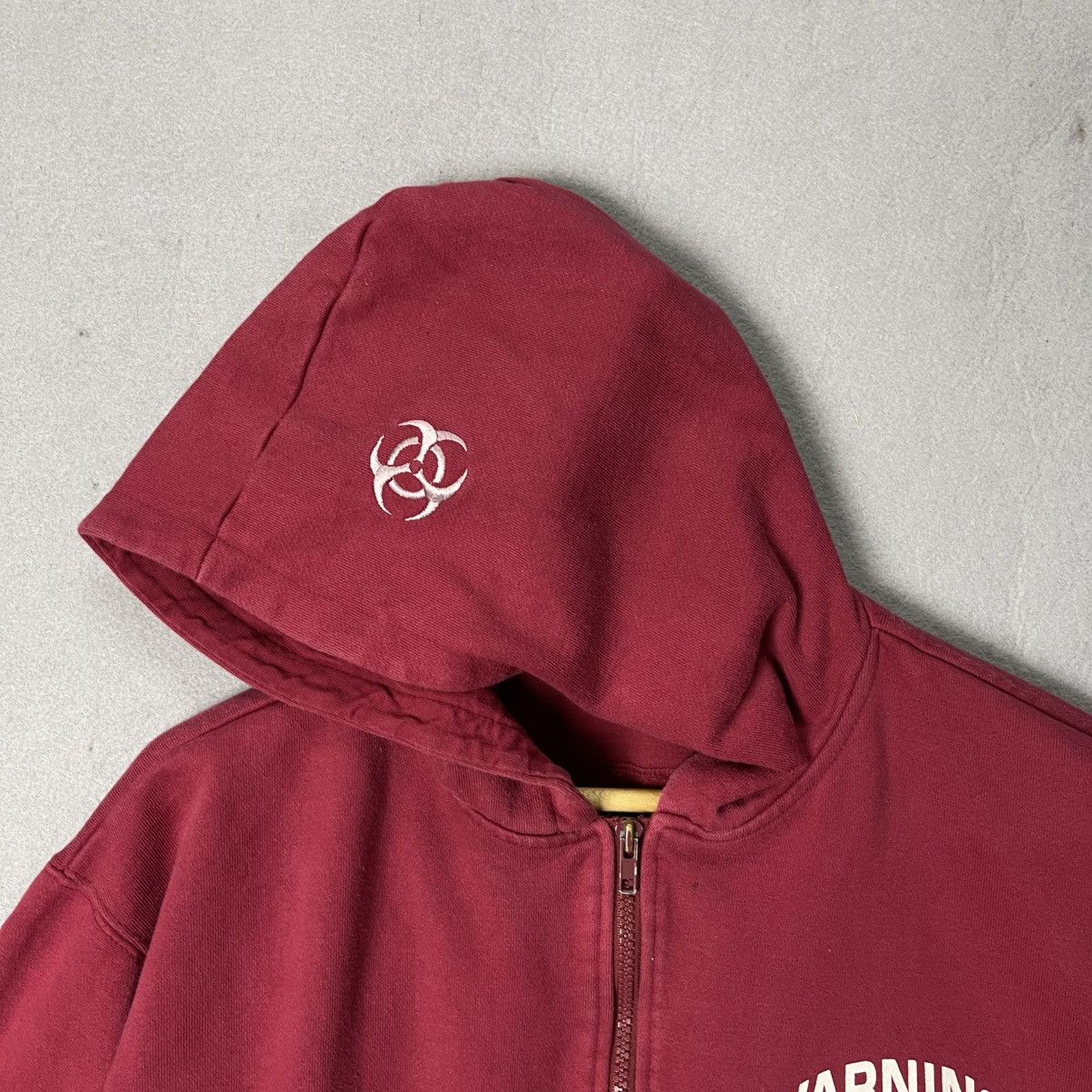 Japanese Brand Y2K Warning Street Gear Full Zip Hoodie (Size Large) Size US L / EU 52-54 / 3 - 4 Thumbnail