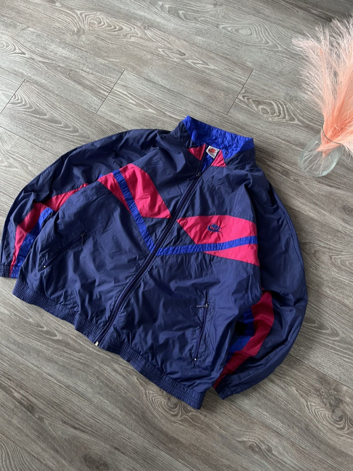 Nike × Vintage ‼️Vintage Nike Archival 90s Windbreaker Olympic Zip Jacket‼️ Size US XL / EU 56 / 4 - 5 Thumbnail