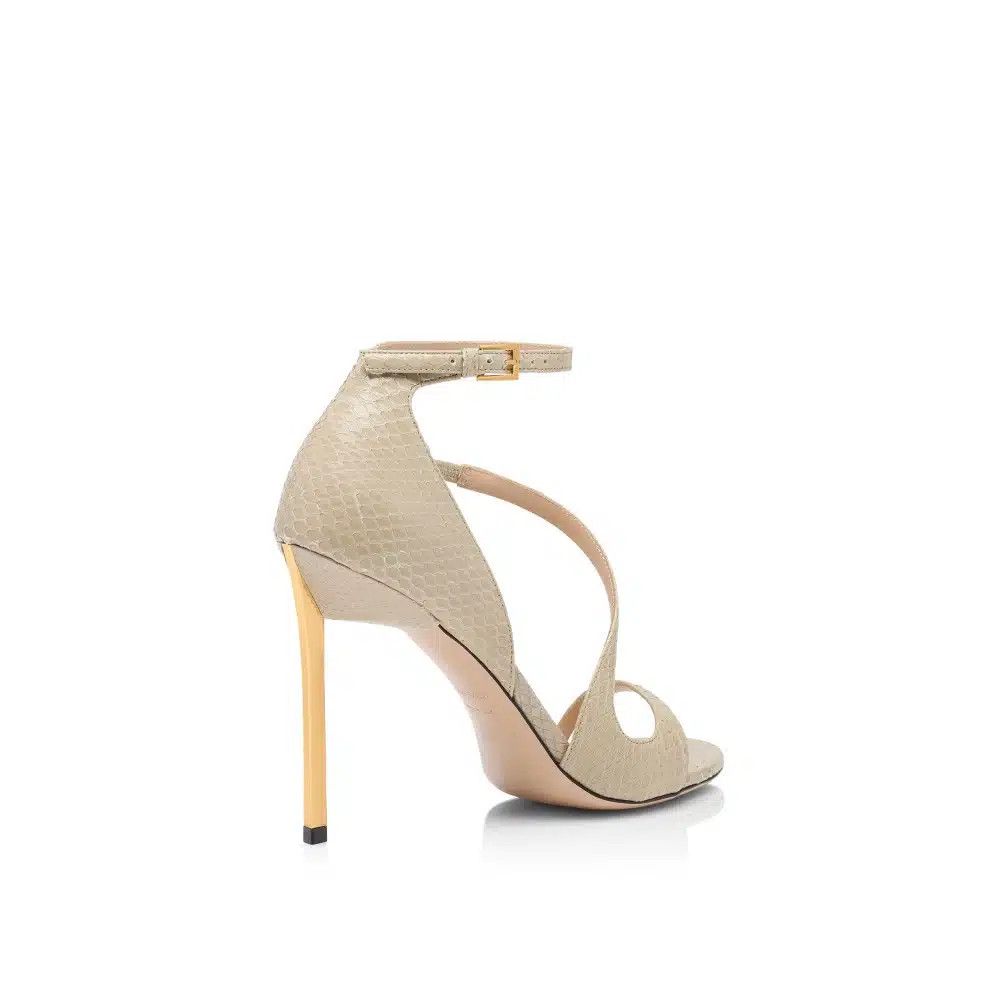 Tom Ford o1loc1c0925 W3545 Snakeskin Newton Sandals in Beige Size US 8 / IT 38 - 4 Thumbnail
