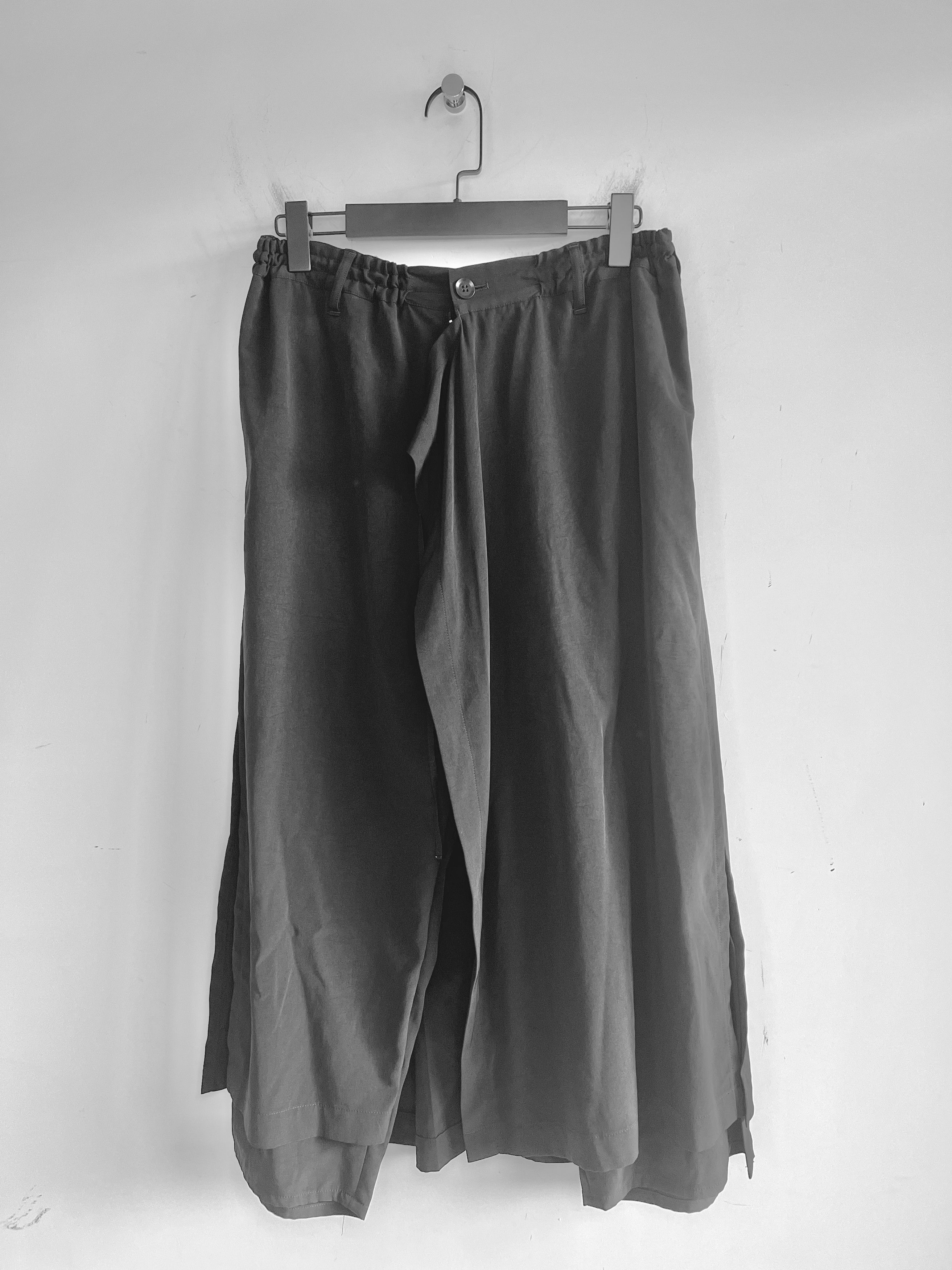 Yohji Yamamoto Yohji Yamamoto Femme - Ta/TUXEDO Wrap Layered Skirt Pants Size US 30 / EU 46 - 1 Thumbnail