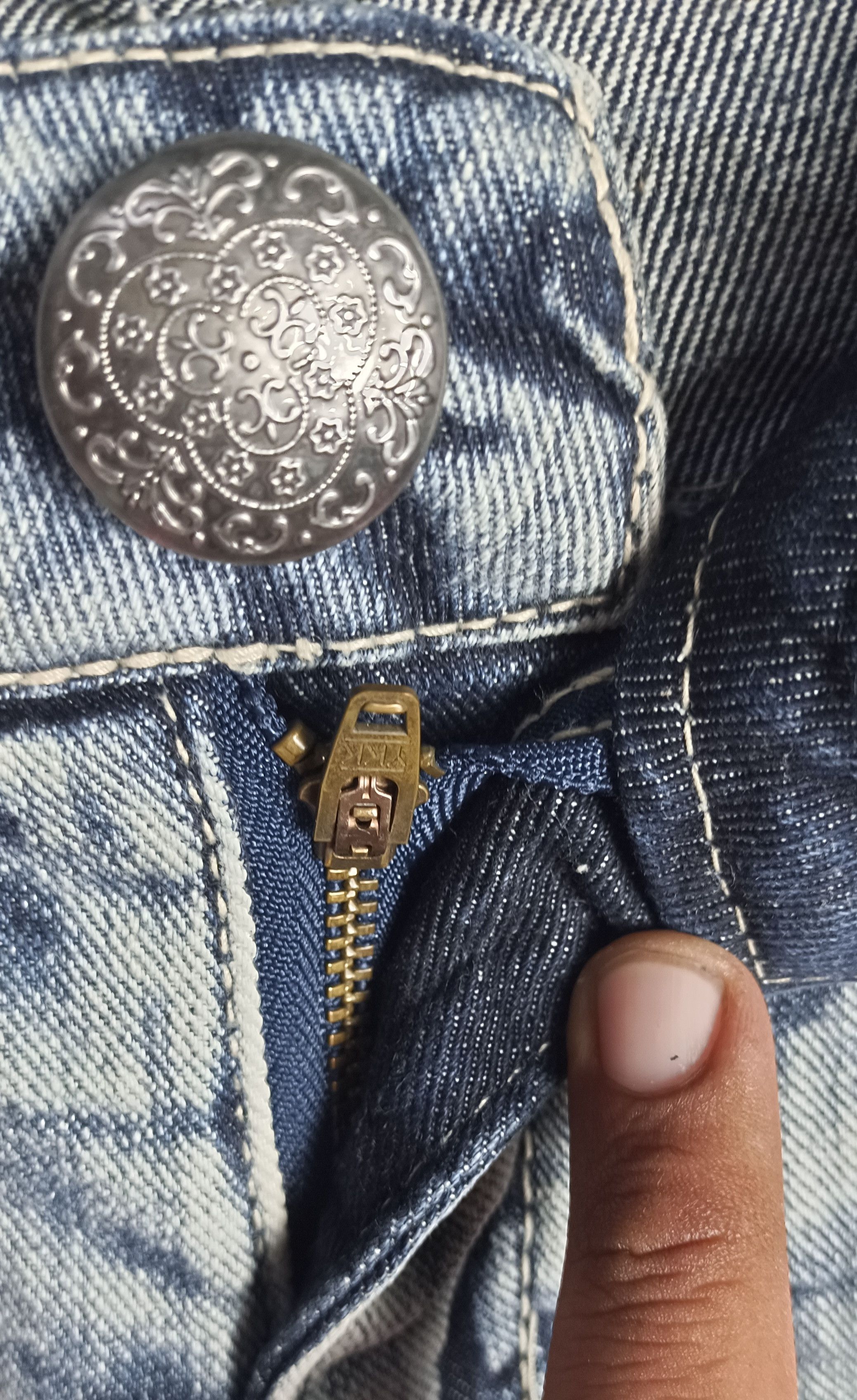 If Six Was Nine Grazie Distressed Denim Cutting Slim Fit Size US 30 / EU 46 - 8 Thumbnail