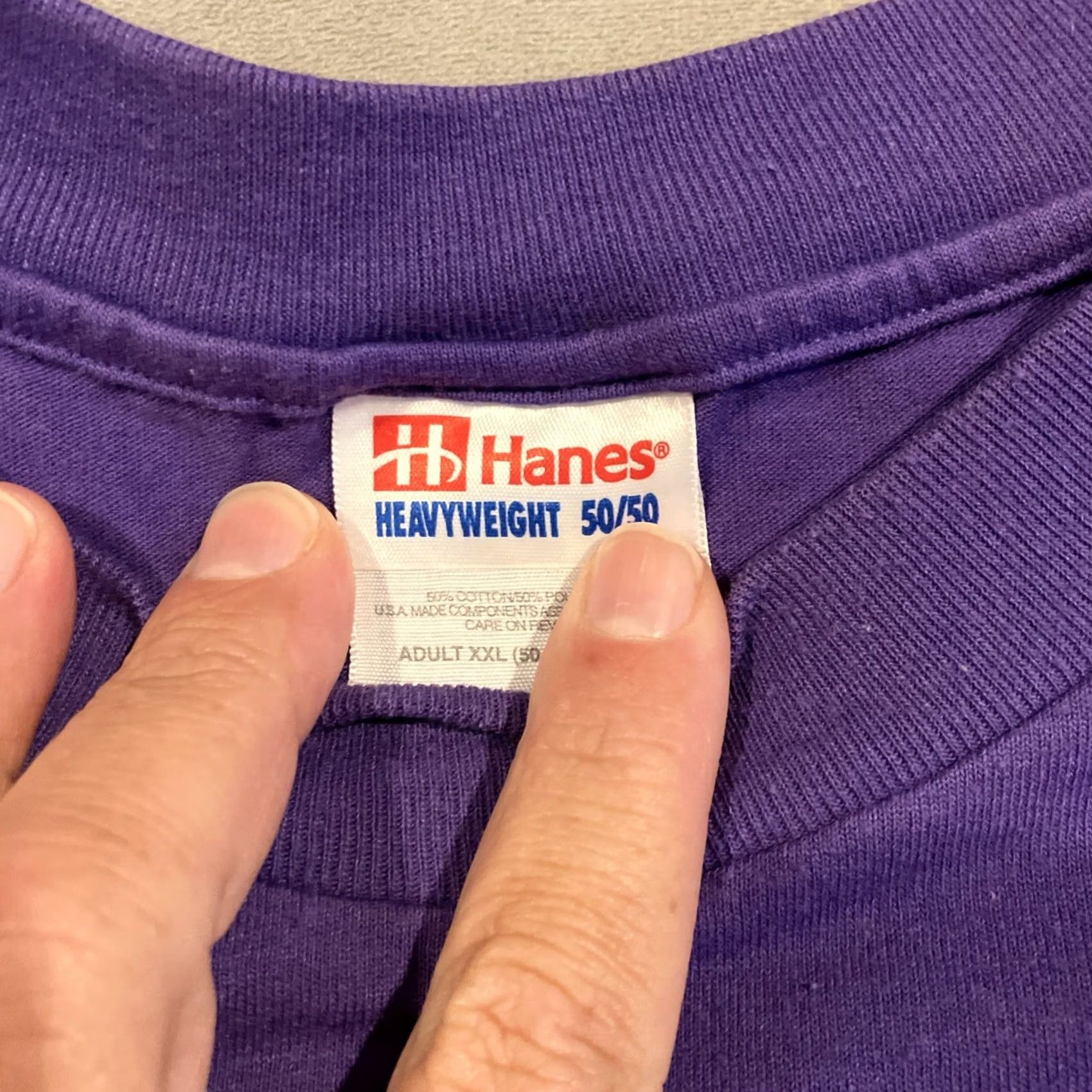 Hanes VINTAGE Hanes Nathan's Famous Hot Dogs Double-Sided T Shirt XXL Purple Men Reg Short Sleeve Crew Neck Graphic Print Dog Funny Size US XXL / EU 58 / 5 - 3 Thumbnail