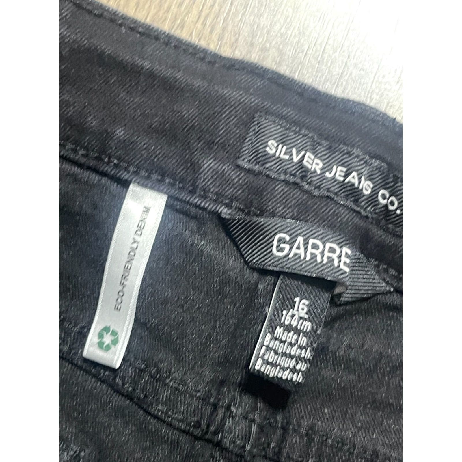Silver Jeans Co. Silver Jeans Co. Jeans Women 16 Black Denim GARRET 1362 Straight 5-Pocket Inseam 28.5 in Regular Size 38" / US 16 / IT 52 - 4 Thumbnail