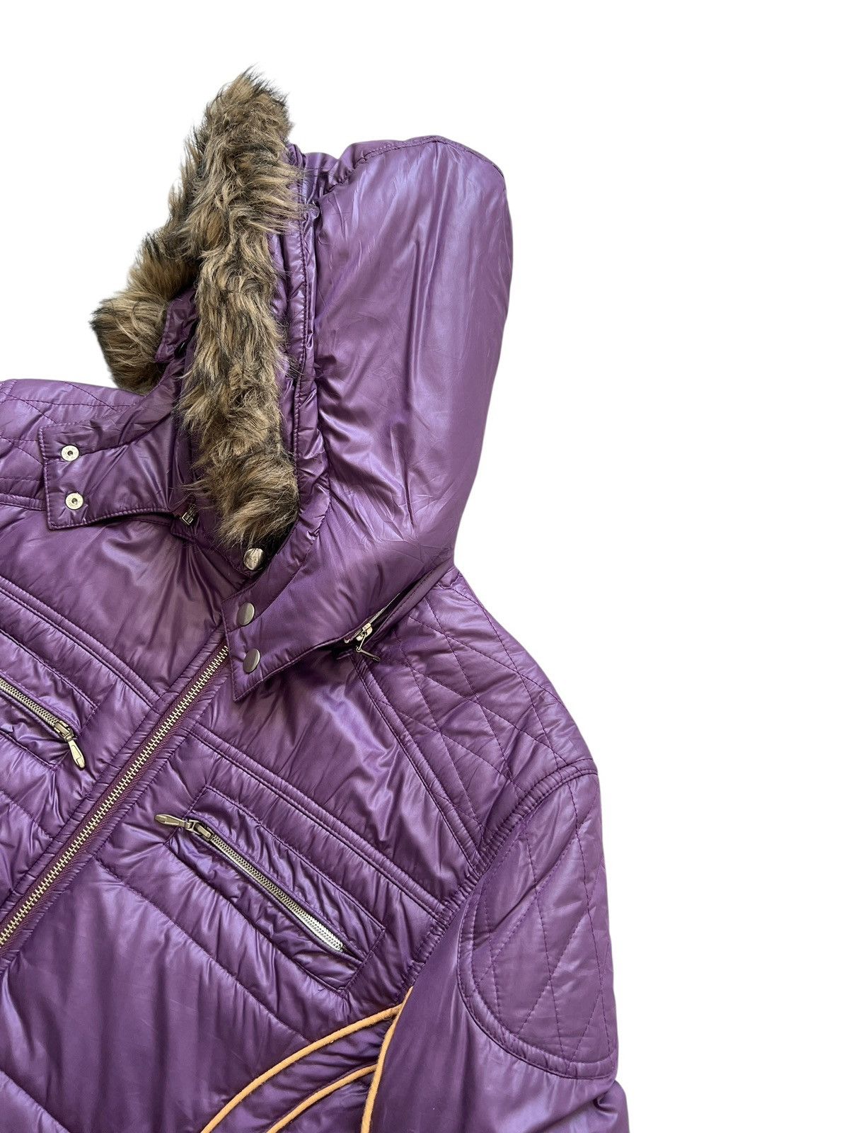 semanticdesign 2000s Semantic Design Fur Hooded Puffer Jacket Size US L / EU 52-54 / 3 - 7 Thumbnail