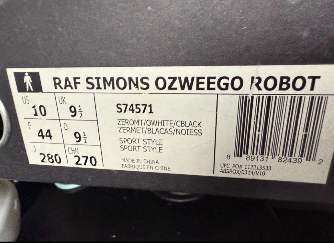 Raf Simons Adidas Ozweego Robot Sneakers