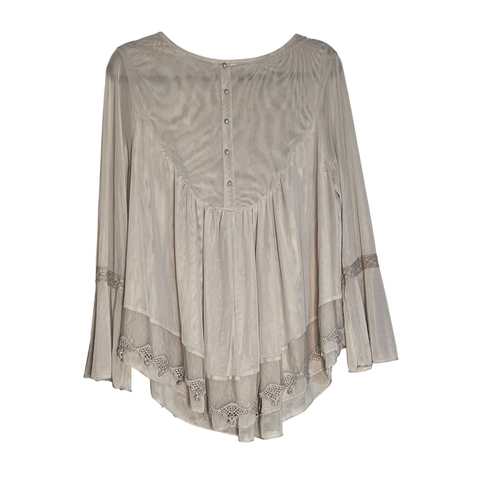 Other Ultra Pink Taupe L Blouse – Lightweight Boho Lace Cottagecor Size L / US 10 / IT 46 - 9 Thumbnail