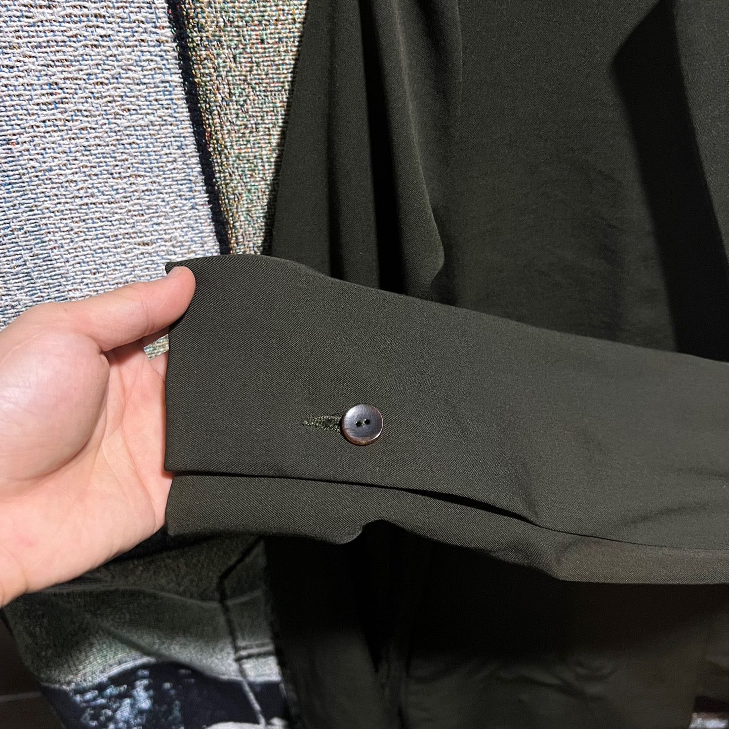 Damir Doma Damir Doma One-button grunge blazer jacket dark green Size M / US 6-8 / IT 42-44 - 6 Thumbnail