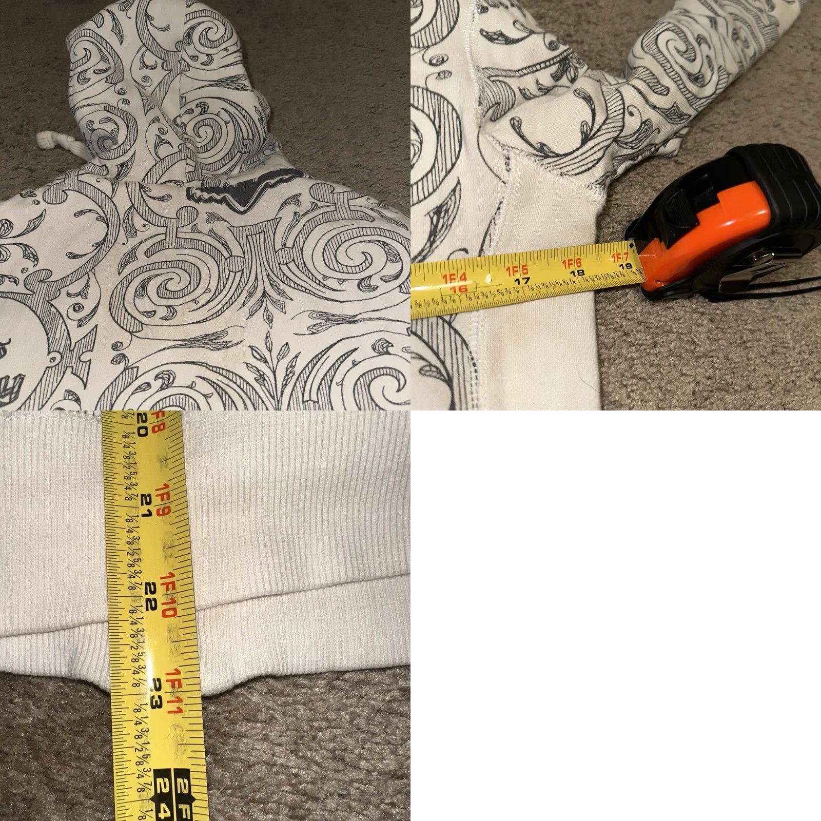 Vintage VINTAGE Fox Racing Hoodie Womens M Full Zip Grunge Motocross Y2K Skater Cream Logo Zip Winter Fall Spring Summer Size M / US 6-8 / IT 42-44 - 8 Thumbnail