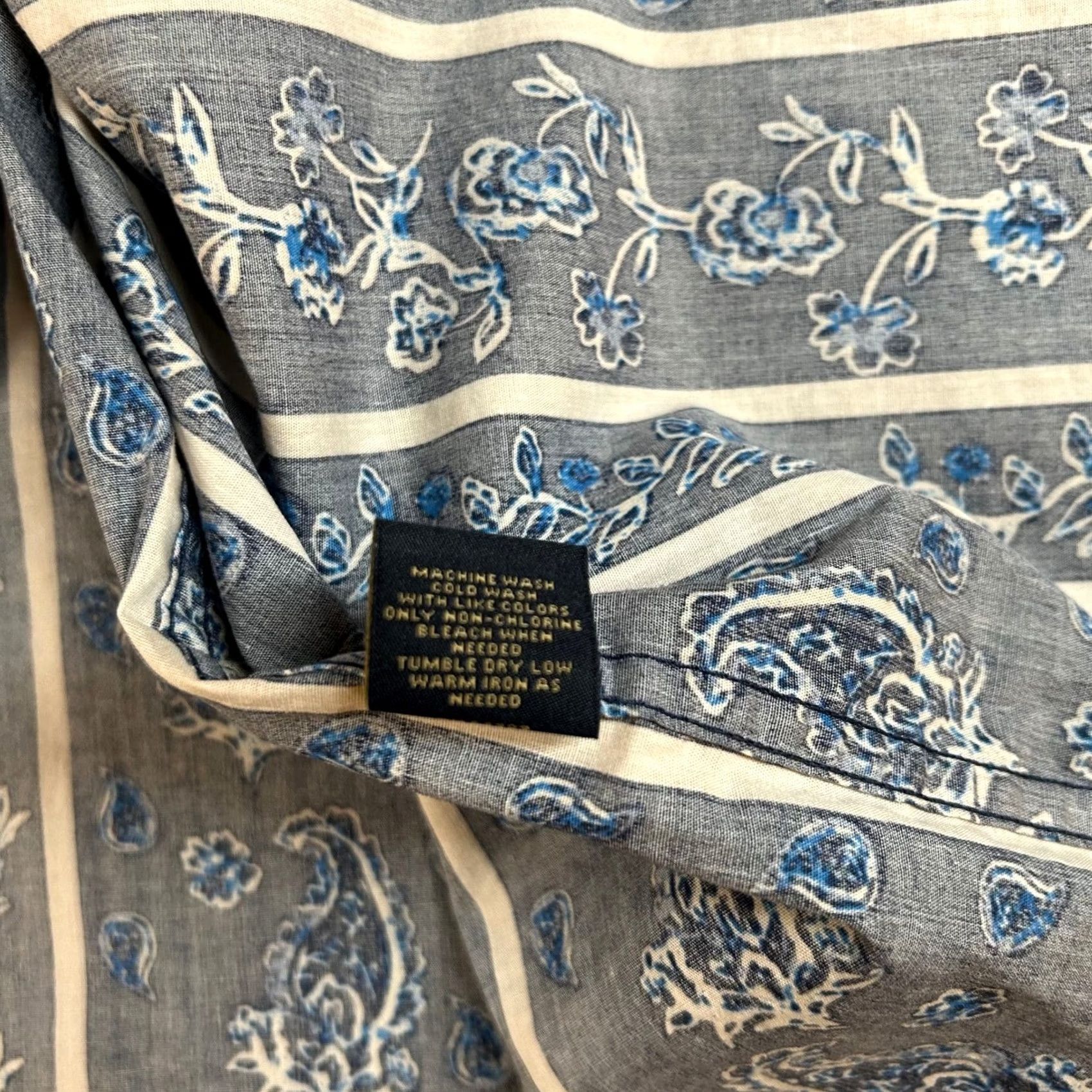 Cremieux Cremieux Premium Denim Shirt Floral Paisley Stretch Button-Up Blue Mens 3XB NWT Big & Tall Short Sleeve Button-Down Size US XXL / EU 58 / 5 - 7 Thumbnail