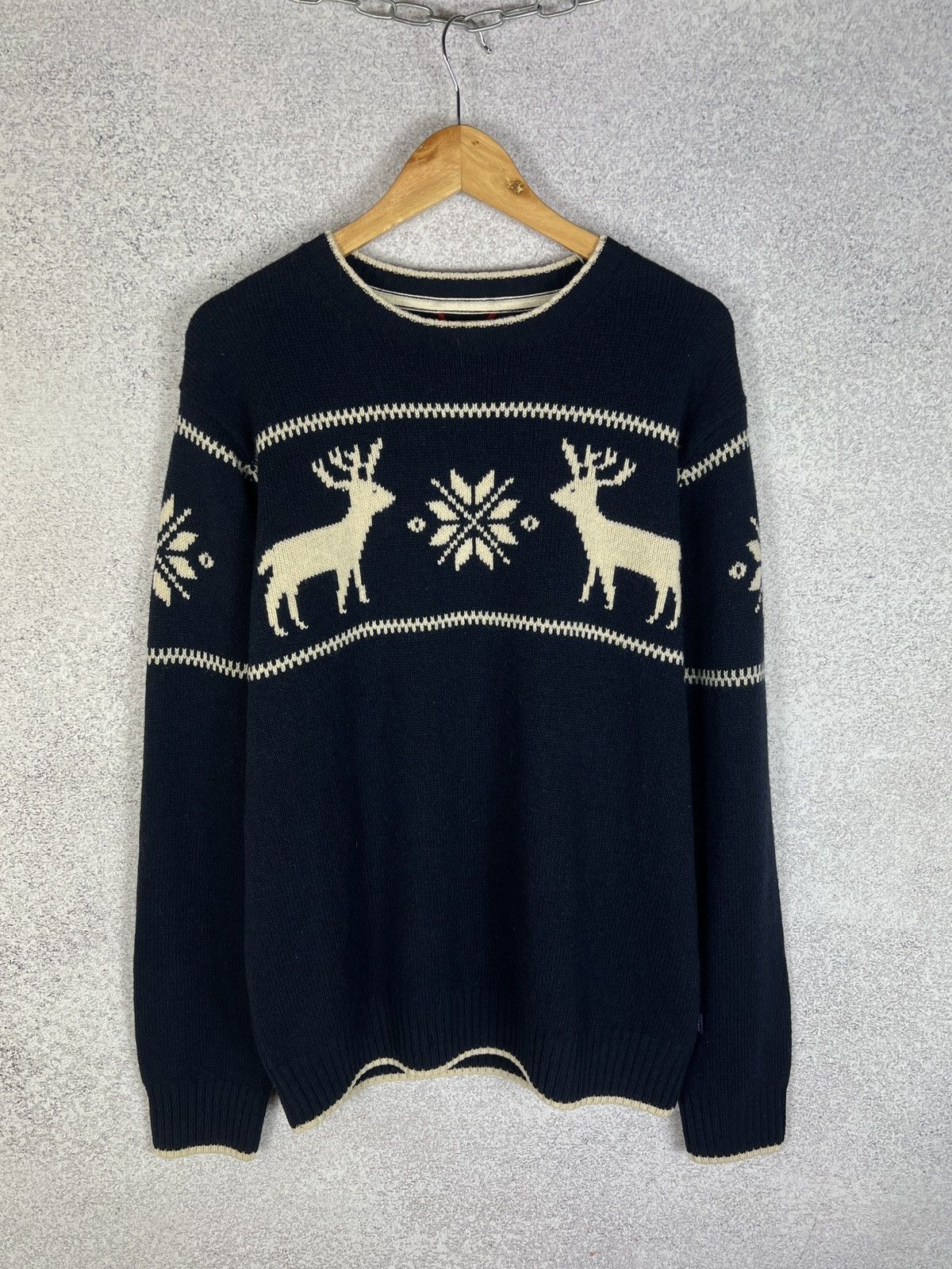 Gant Vintage Gant Animals Pattern Lambswool Knitted Sweater Size US L / EU 52-54 / 3 - 1 Thumbnail