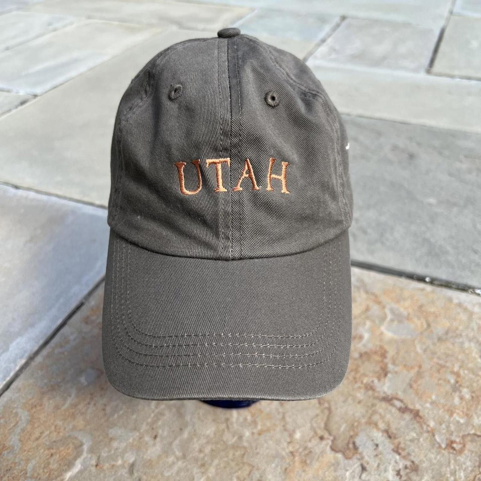 Other Utah Embroidered Strapback Dad Hat Olive Green Size ONE SIZE - 3 Thumbnail