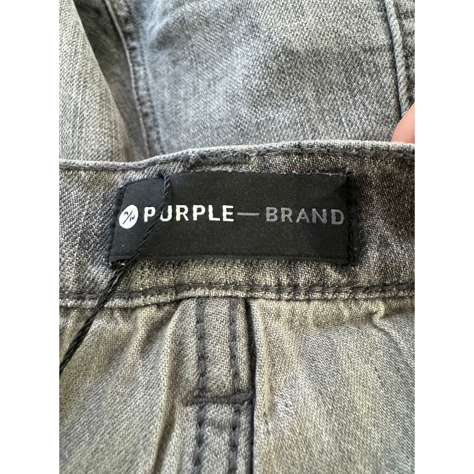 Purple Brand Purple Jeans Grey Ripped Used 36 Size US 31 - 3 Thumbnail