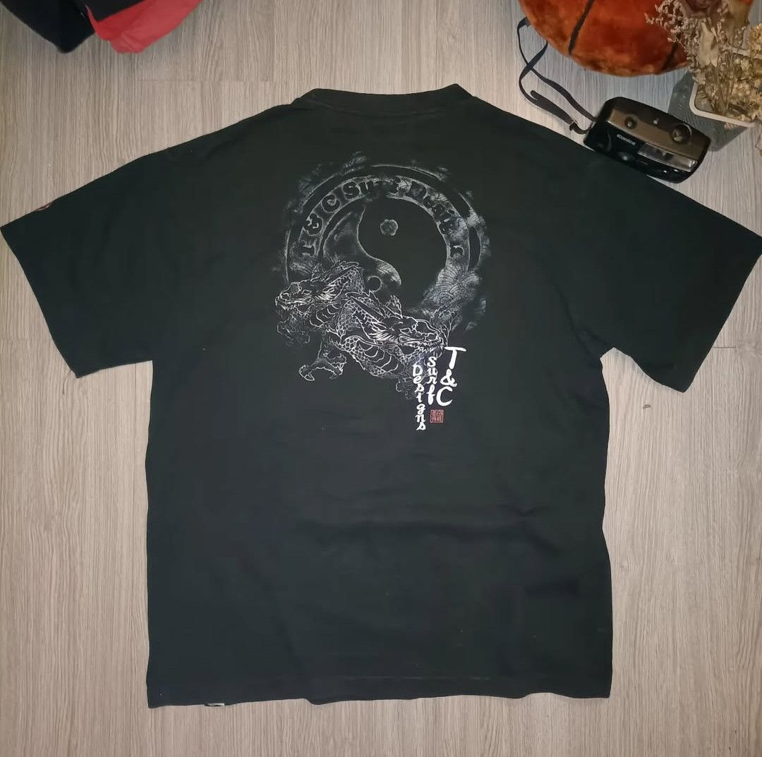 Vintage 🌐Vintage T&C SURF DESIGN dragon t-shirt Size US XL / EU 56 / 4 - 1 Thumbnail