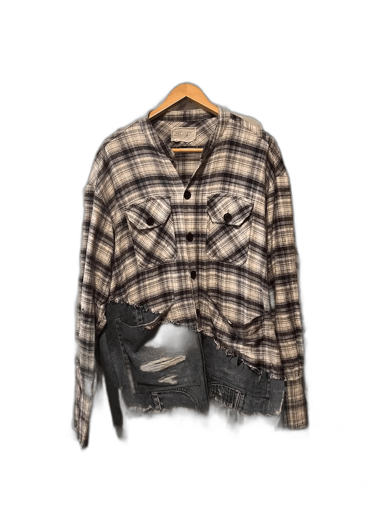 Greg Lauren greg lauren boxy plaid denim shirt Size US M / EU 48-50 / 2 - 1 Thumbnail