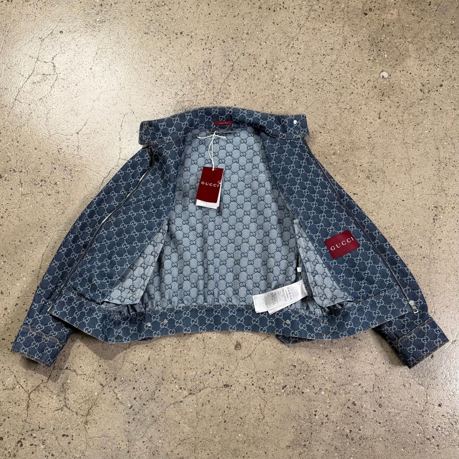 Gucci Gucci Denim Monogram Jacket Size US S / EU 44-46 / 1 - 3 Thumbnail