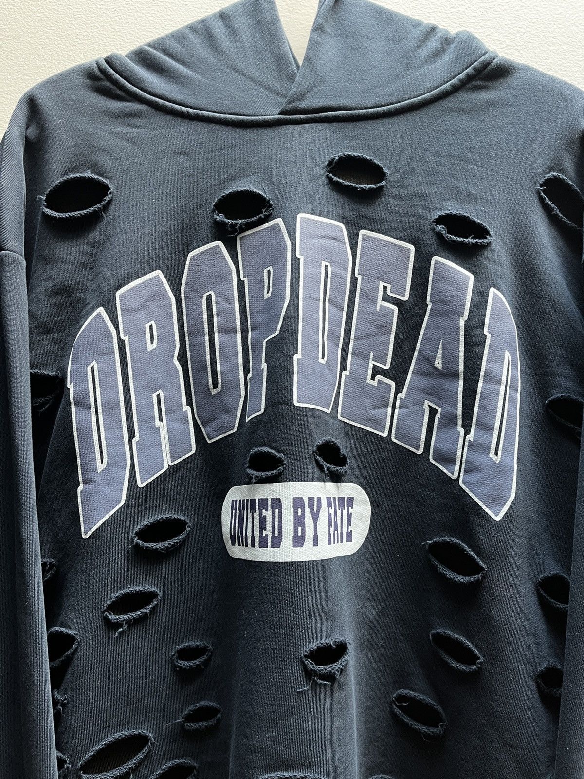 Drop Dead Drop Dead Layered Distressed Hoodie (unisex) Size US S / EU 44-46 / 1 - 8 Thumbnail