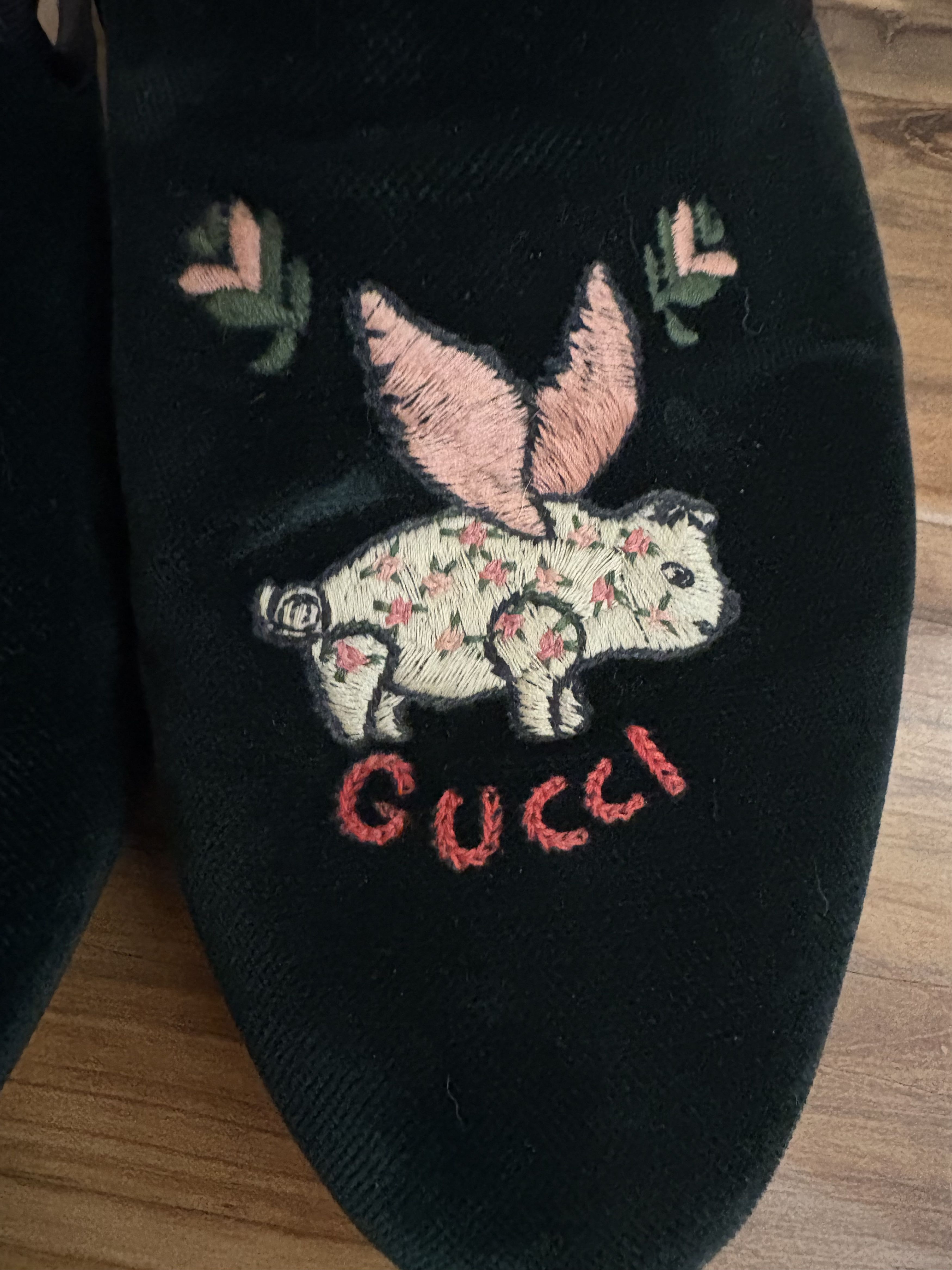 Gucci Green Velvet Slides Size US 9 / EU 42 - 5 Thumbnail