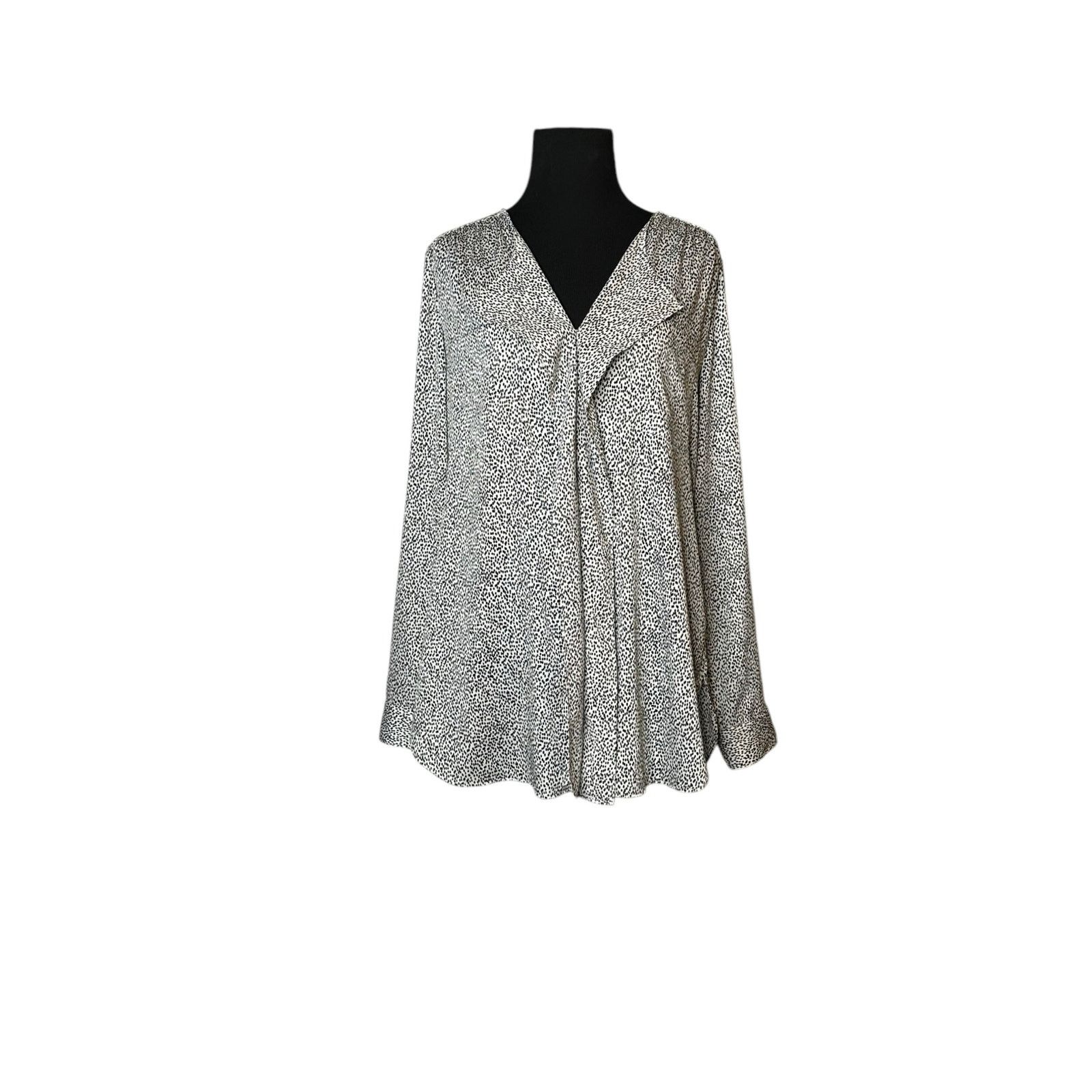 Ann Taylor Ann Taylor white black polka dots long sleeves blouse size 4 Size S / US 4 / IT 40 - 7 Thumbnail