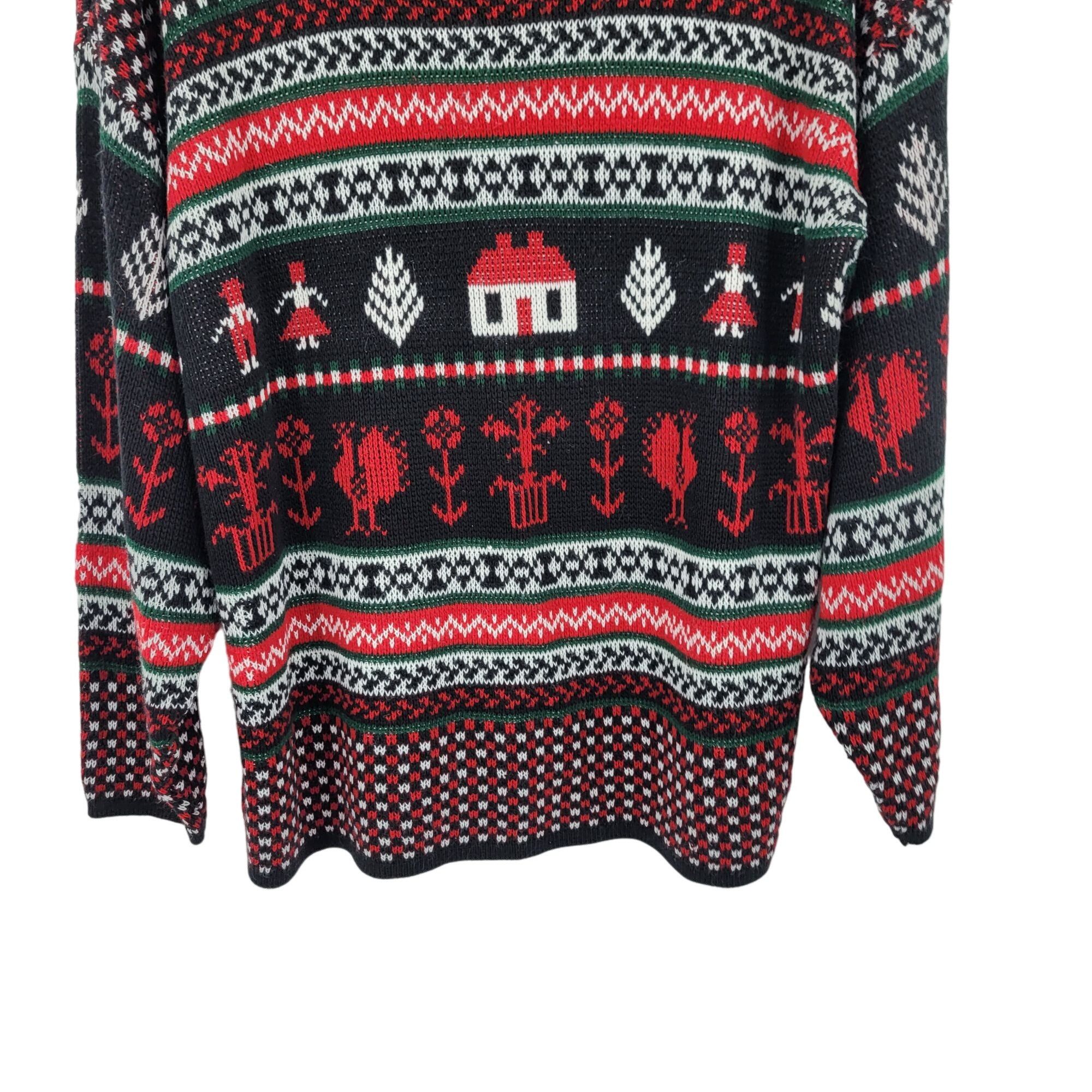 Vintage Vintage Ugly Christmas Sweater L Navy Red Argyle Non Itch Size US L / EU 52-54 / 3 - 5 Thumbnail