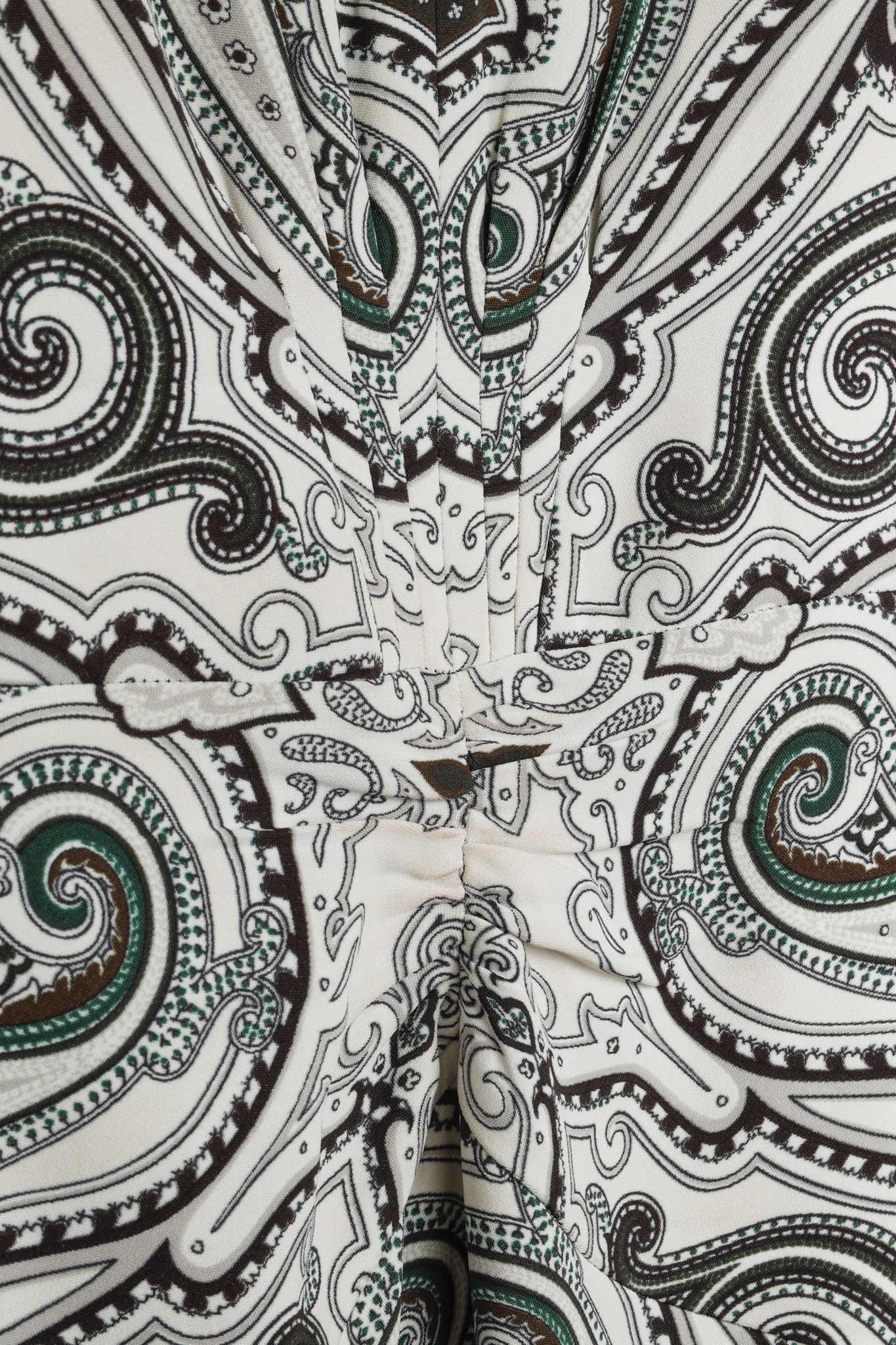 Etro Etro White & Brown Paisley Long Sleeve Top Size M / US 6-8 / IT 42-44 - 7 Thumbnail