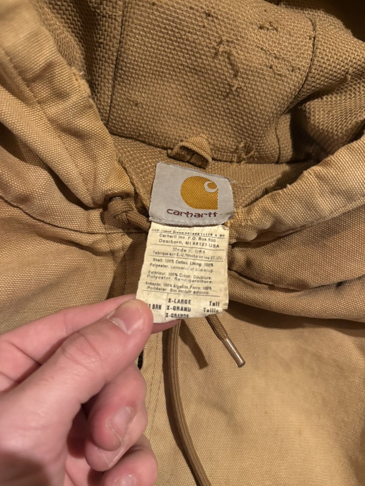 Carhartt Vintage 90s Carhartt Hooded Workwear Jacket Size US XL / EU 56 / 4 - 2 Thumbnail