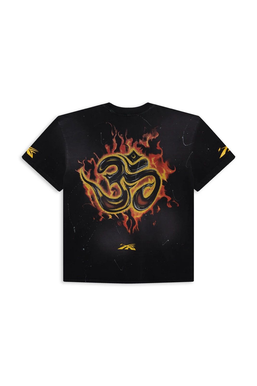 image of Medium / M Hellstar Reach Your Inner Peace Fire T-Shirt F&f in Black, Men's