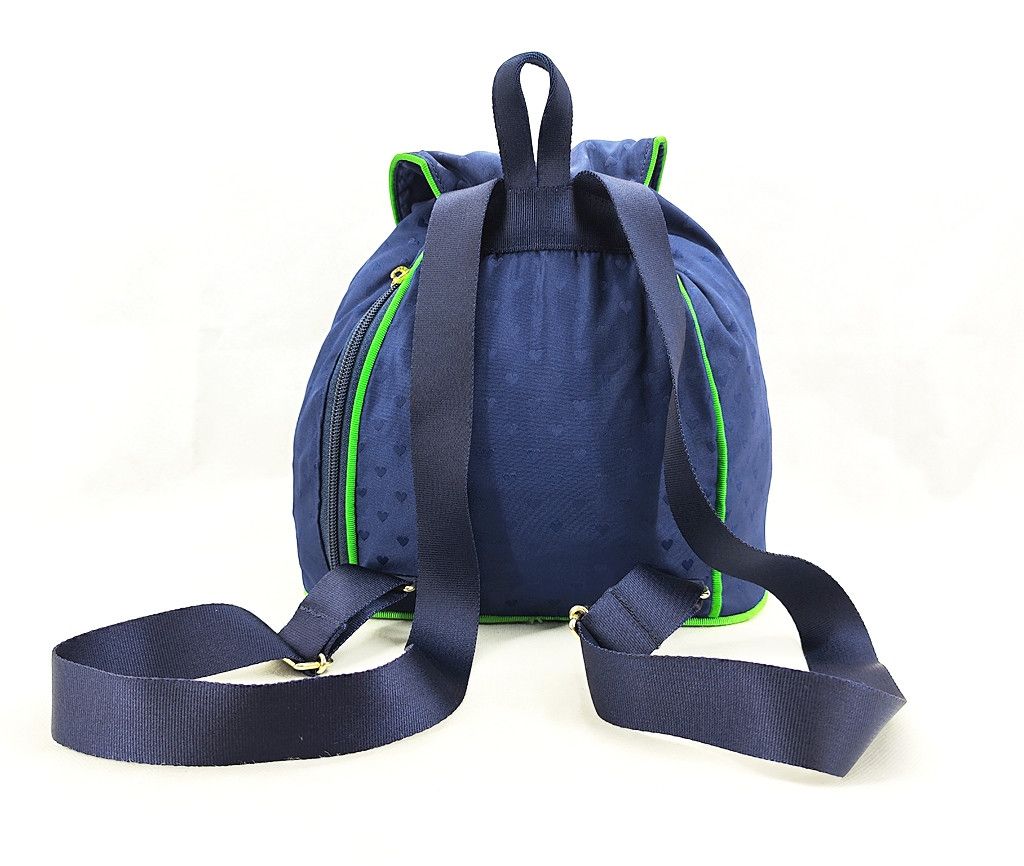 Moschino MOSCHINO love blue mini backpack with green piping Size ONE SIZE - 12 Thumbnail