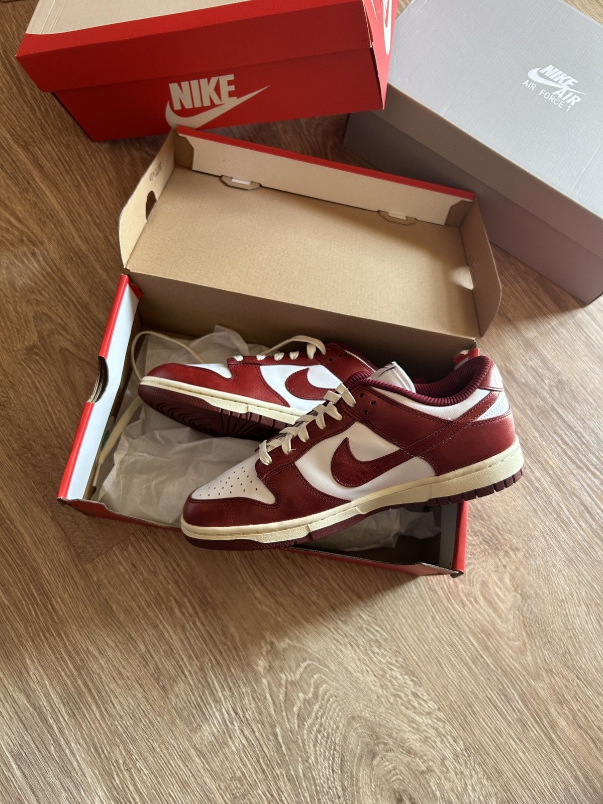 Nike Nike Dunk Low PRM Team Red Size US 9 / EU 42 - 1 Thumbnail