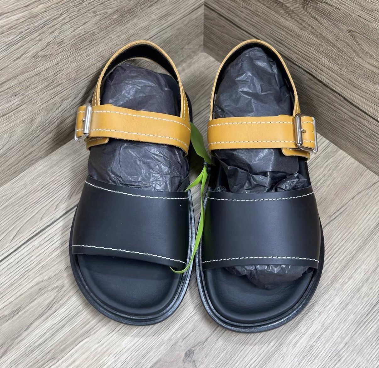 Marni Marni Black and Yellow Sandals J41 Size US 6.5 / EU 39-40 - 3 Thumbnail
