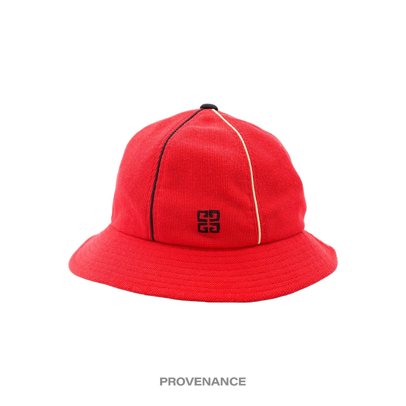 ? Givenchy Play Logo Notch Bucket Hat - Wine Microsuede Vince Camuto Womens Sun Hat Floral Design Floppy Stylish Bea main image 4