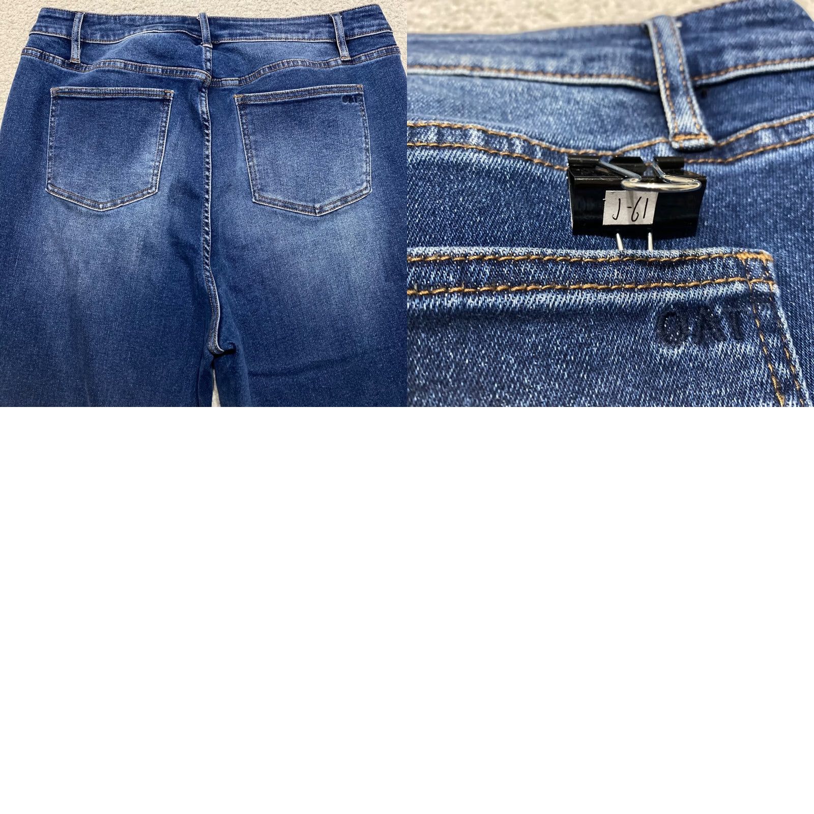Vintage OAT New York Jeans 16W Blue Denim High Rise Skinny Plus Size 16W Womens 5-Pocket Style Medium Wash Cotton Polyester Spandex Size 38" / US 16 / IT 52 - 9 Thumbnail
