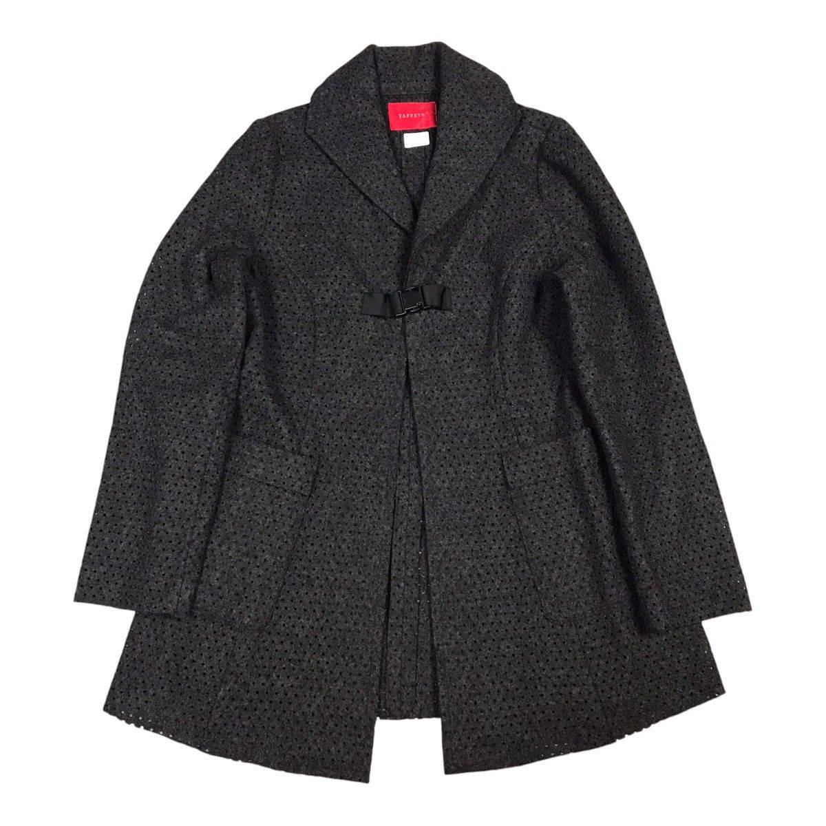 Japanese Brand JAPAN BRAND TAFFETA WOOL WOMAN JACKET COAT Size S / US 4 / IT 40 - 1 Thumbnail