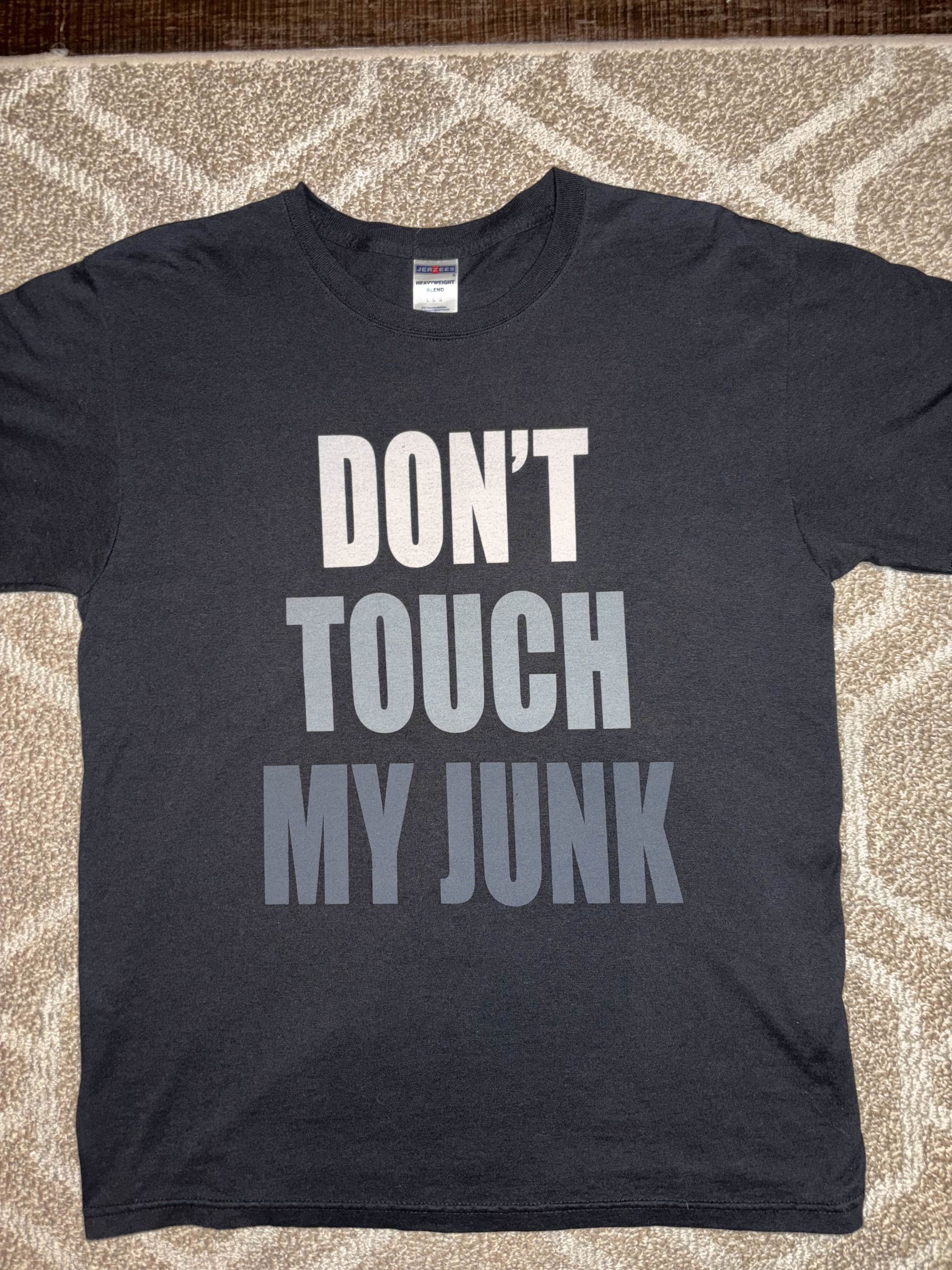 Vintage Y2K Don't Touch My Junk Text Shirt Size US L / EU 52-54 / 3 - 2 Thumbnail