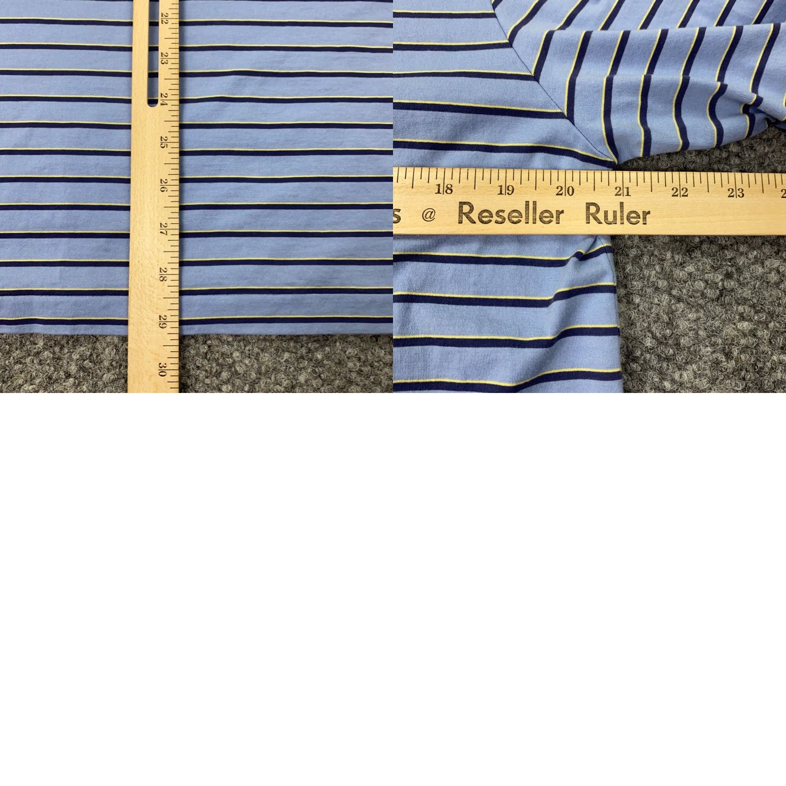 Ralph Lauren VINTAGE Ralph Lauren Polo Golf Shirt Mens Large Blue Striped Cotton Short Sleeve Collared Pullover Activewear Casual Summer Size US L / EU 52-54 / 3 - 8 Thumbnail