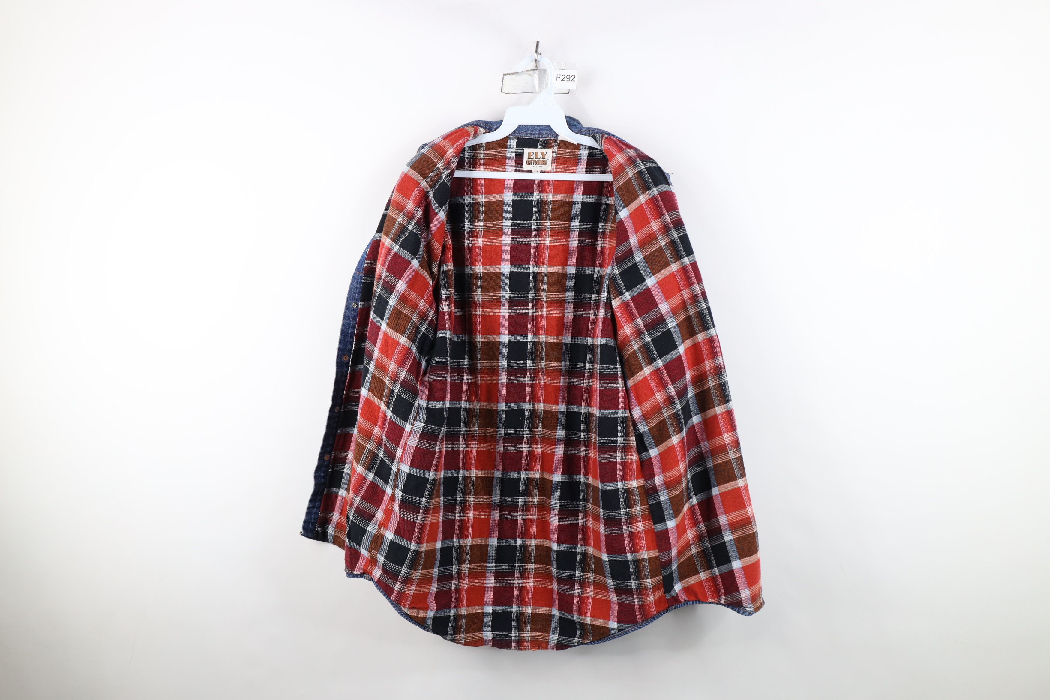 Vintage Vintage 90s Streetwear Lined Denim Western Shirt Jacket Jac Size US M / EU 48-50 / 2 - 13 Thumbnail