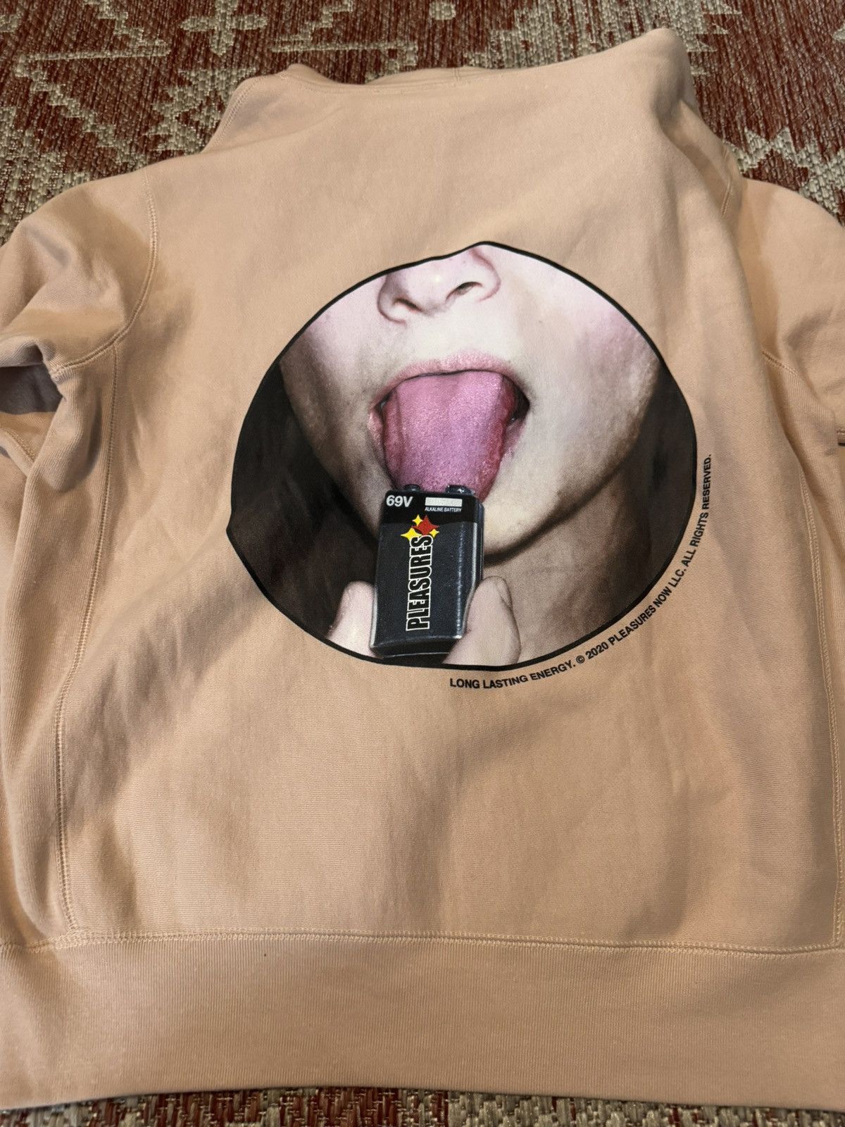 Pleasures Pleasures Battery Hoodie Peach Hoodie DSWNT Sz L Size US L / EU 52-54 / 3 - 4 Thumbnail