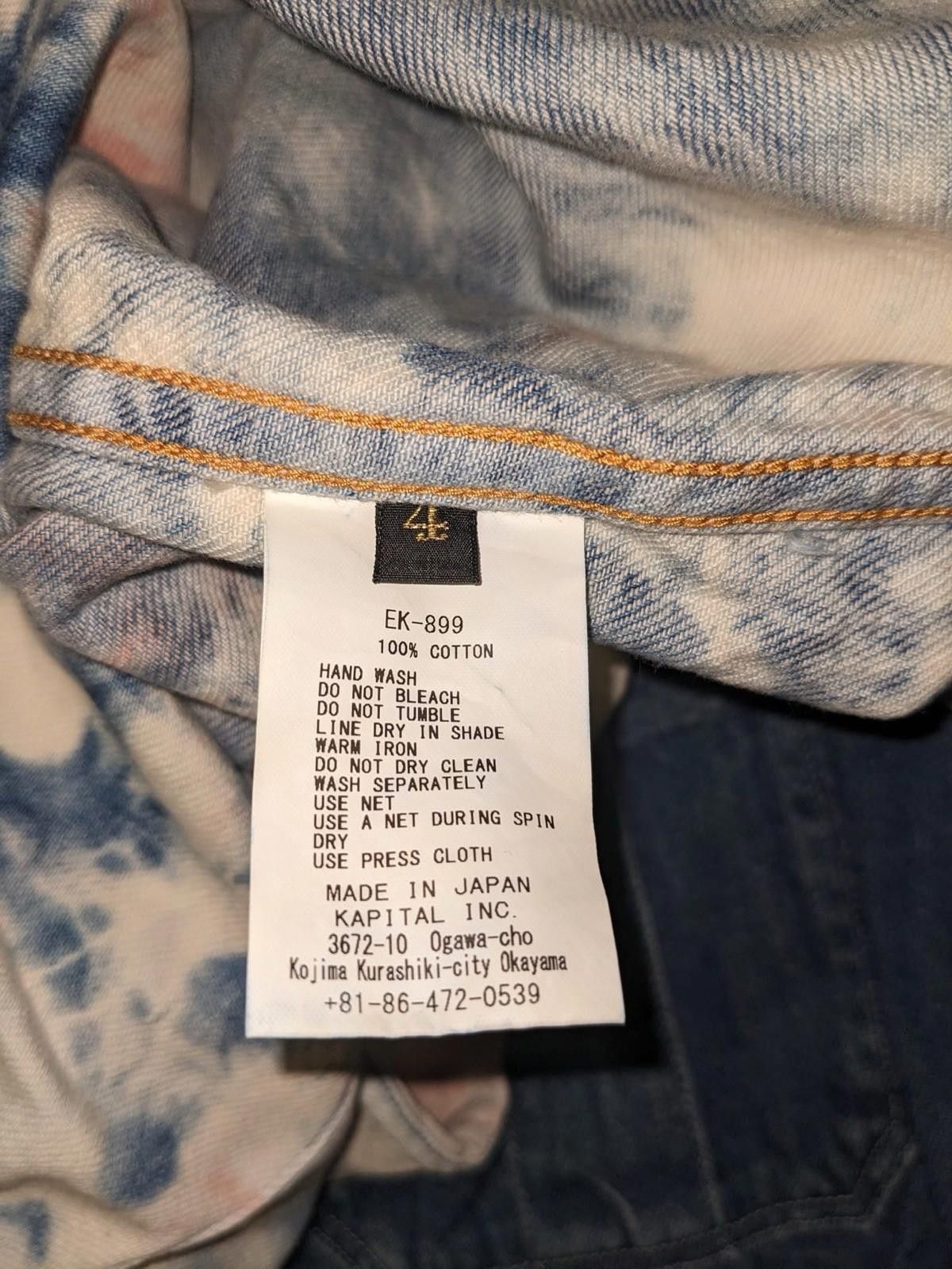 Kapital Kapital 8 oz Denim Western Shirt Ashbury Dyed Indigo Pink 4 Size US XL / EU 56 / 4 - 9 Thumbnail